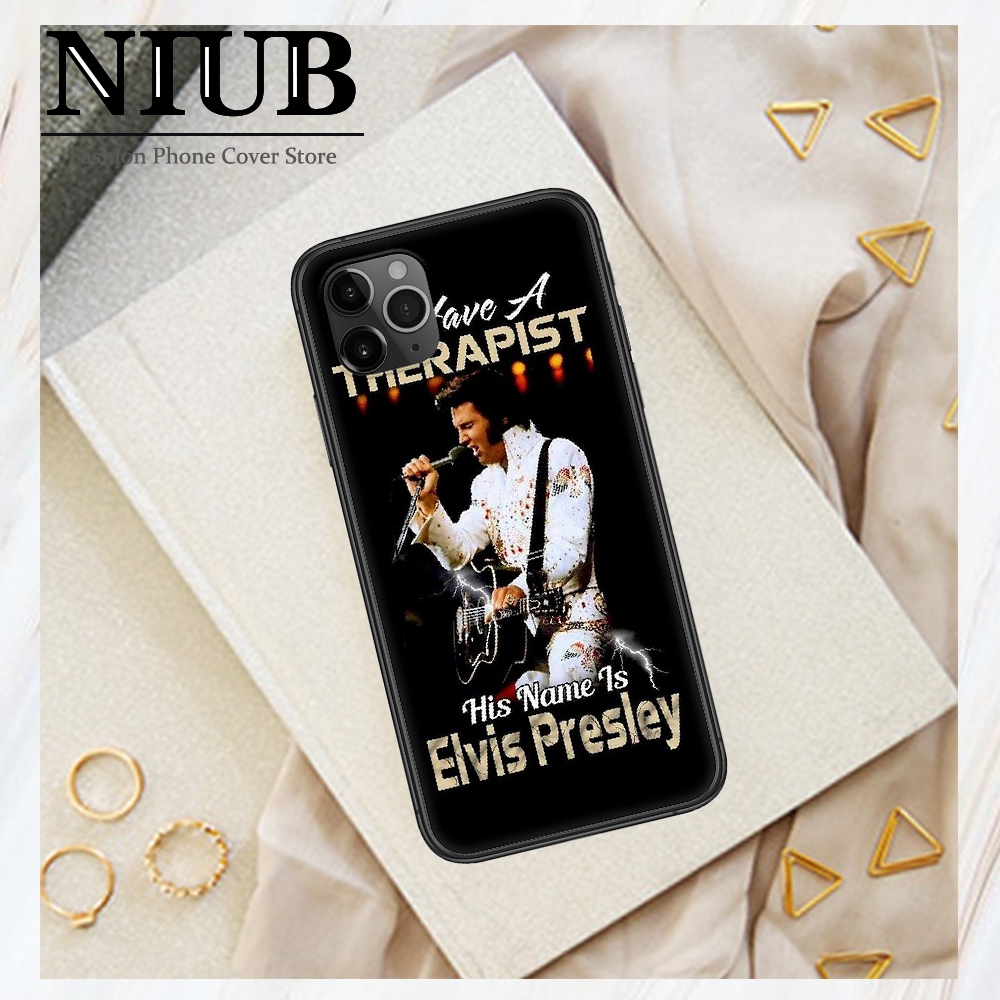 Elvis Presley чехол для телефона iphone 5 5S SE 2 6 6S 7 8 11 12 Mini Plus  X XS XR Pro Max черный Модный чехол мягкий красивый чехол | AliExpress