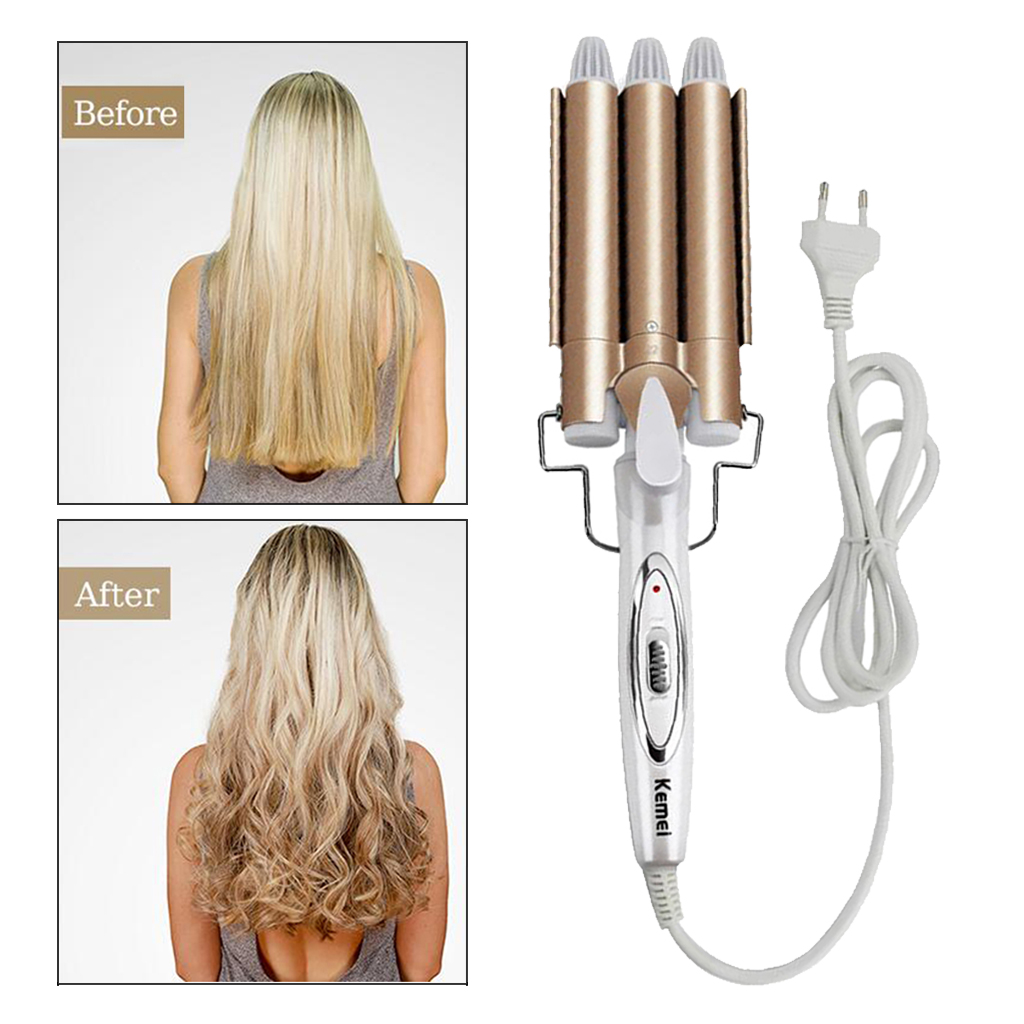 2 in 1 Curling Iron Wand, Hair Curler Barrels with Temperature Control