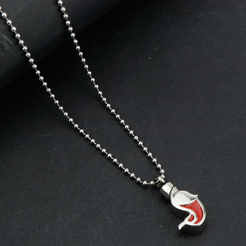 Multiple Style Stainless Steel Urn Necklace Pendant with Beaded Chain Cremation Ashes Keepsake Memorial