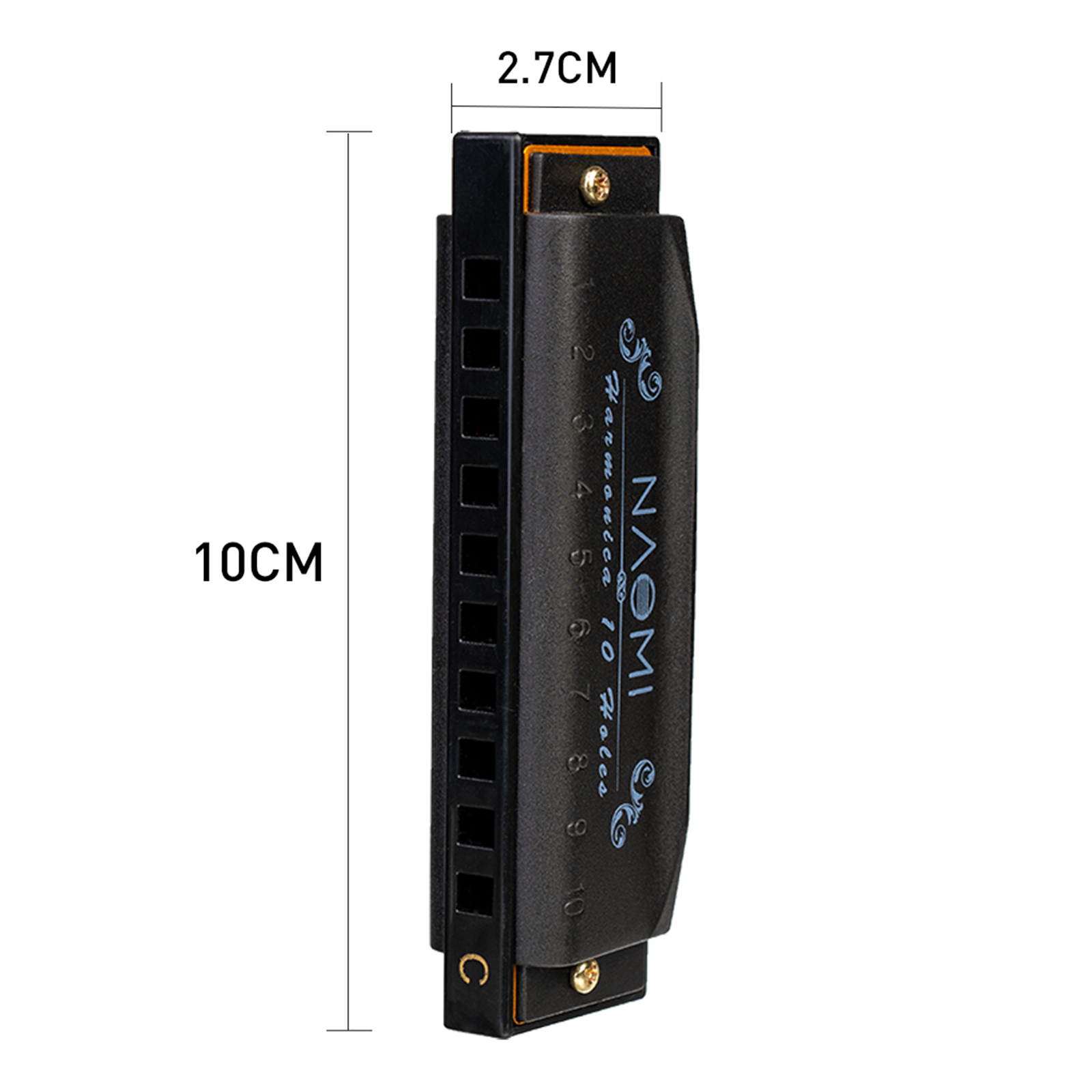 Portable 10-Hole Diatonic Blues Harmonica 3 Tone Harmonica Keys of C D G for Beginners Player Adults Professional