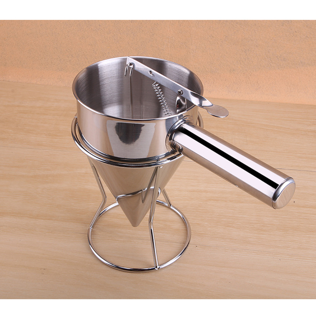Stainless Steel Conical Funnel with shelf Octopus   Balls Kitchen Tool