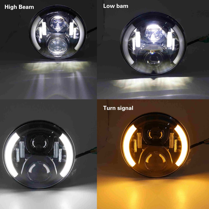 Shop Generic 7" LED Headlights full Halo Angel Eyes Lights for Mazda
