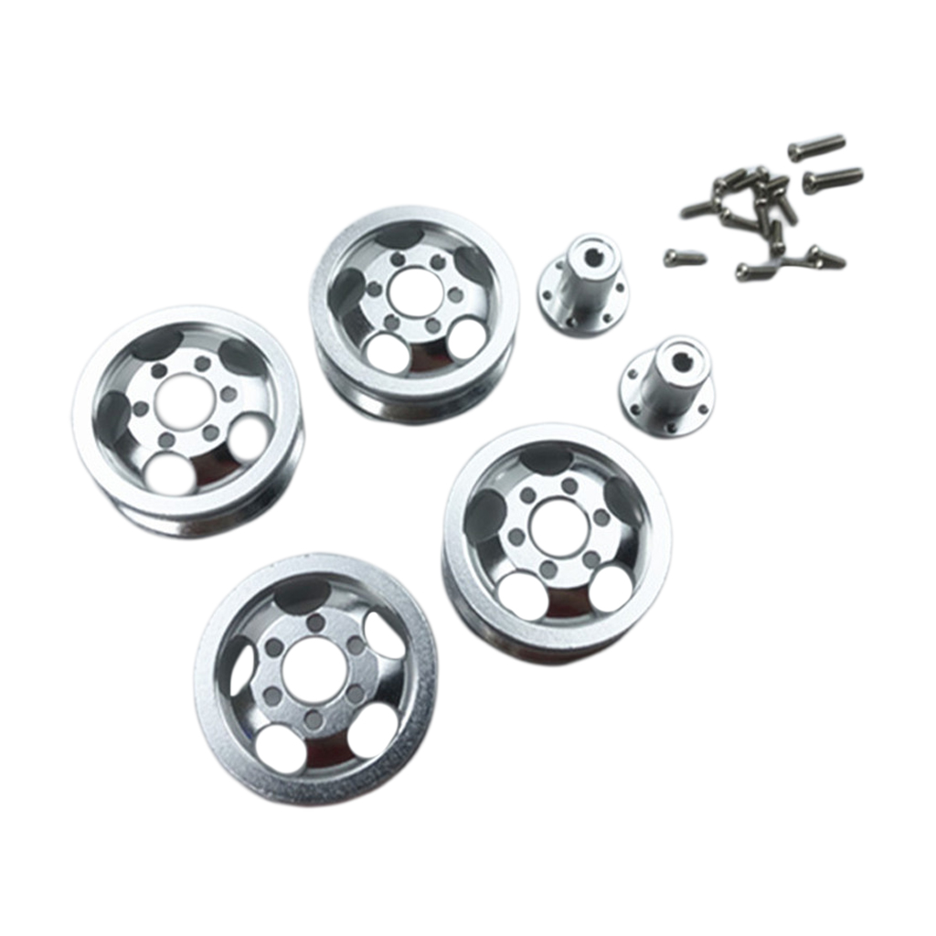 RC Car Metal Wheel Hub For 1/16 Scale  Truck Model Car Parts Silver