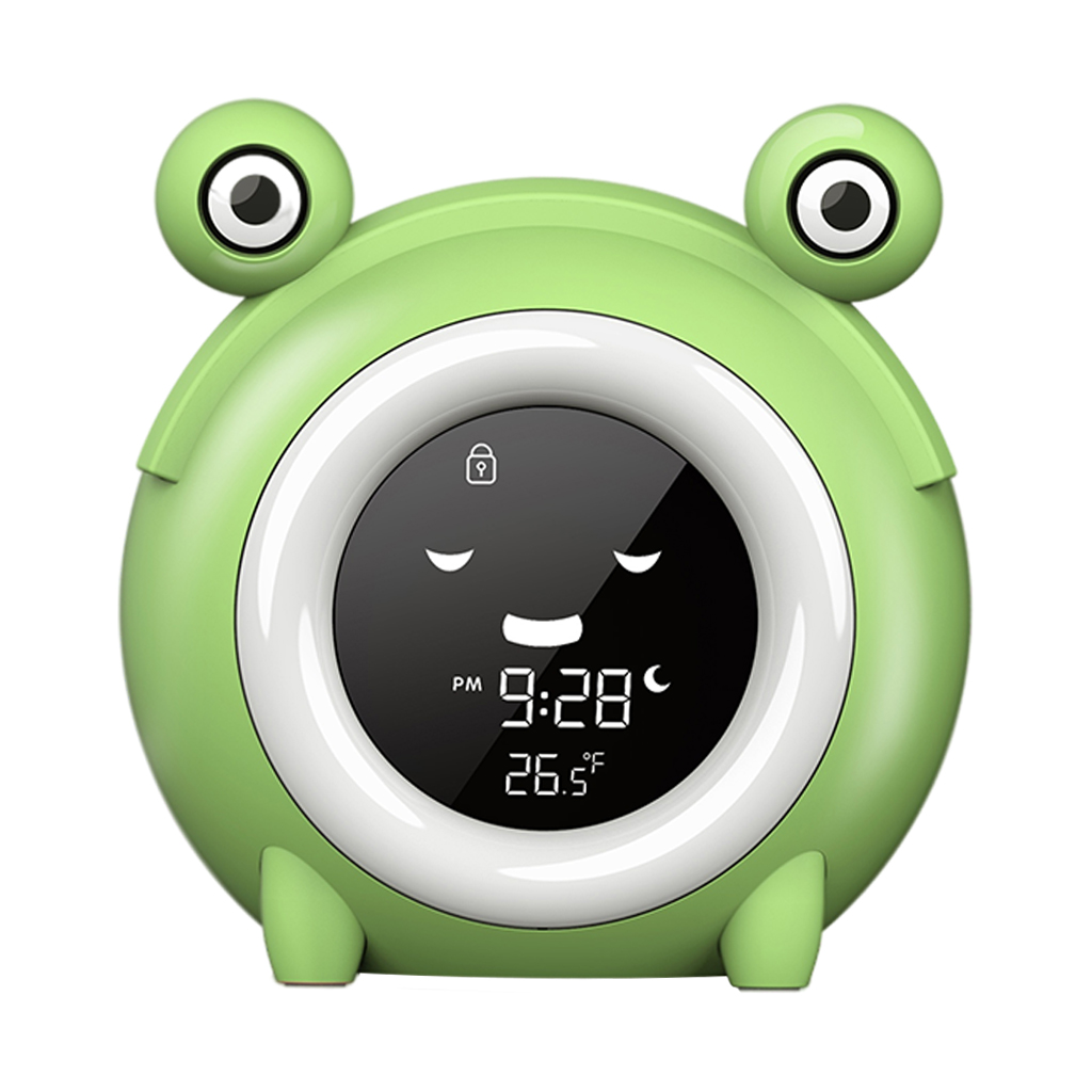 Frog Kids Alarm Clock 5-Sound Child Sleep Trainer Sound Machine Snooze Clock