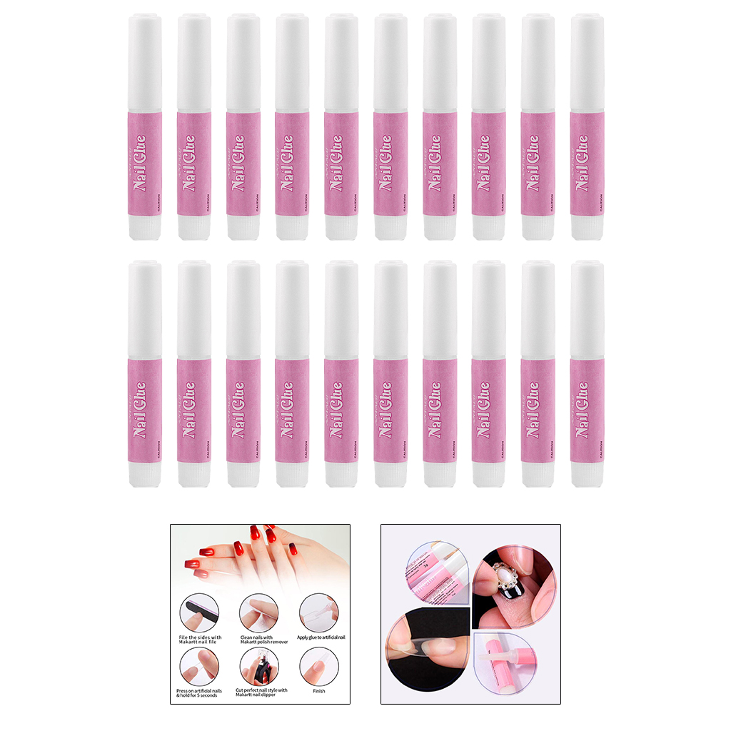 Lot 20 Bottle 2g Nail Glue Strong Adhesive Liquid French False Tips Manicure