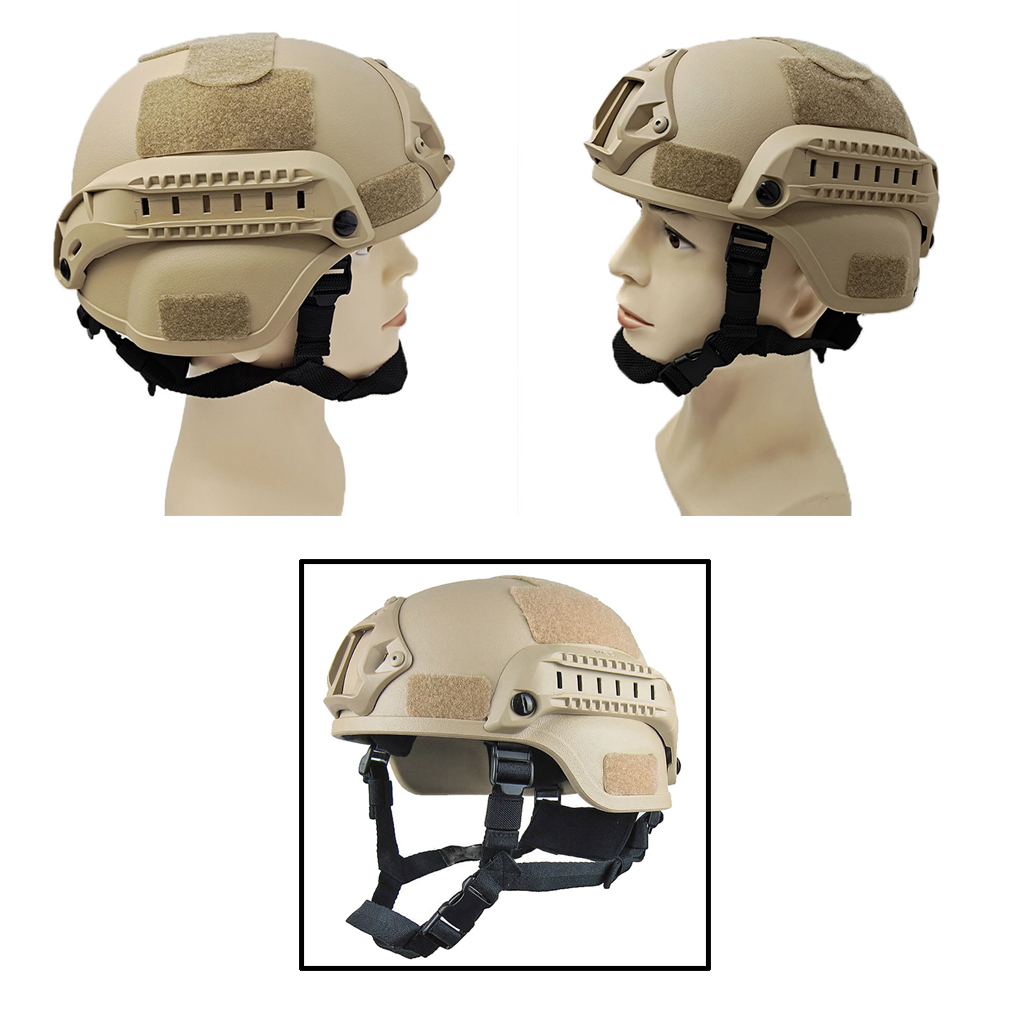 Tactical ABS CS Field Helmet, 2000 Style Tactical Helmet with NVG Mount and Side Rail