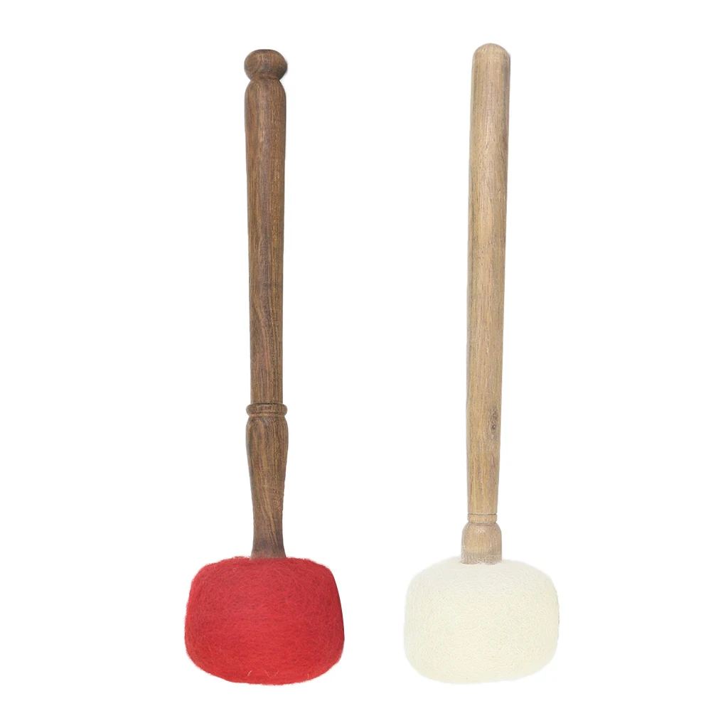 Wool Felt Hammer Stick with Wood Handle for Singing Bowl Tibetan Buddhist Meditation Accessory