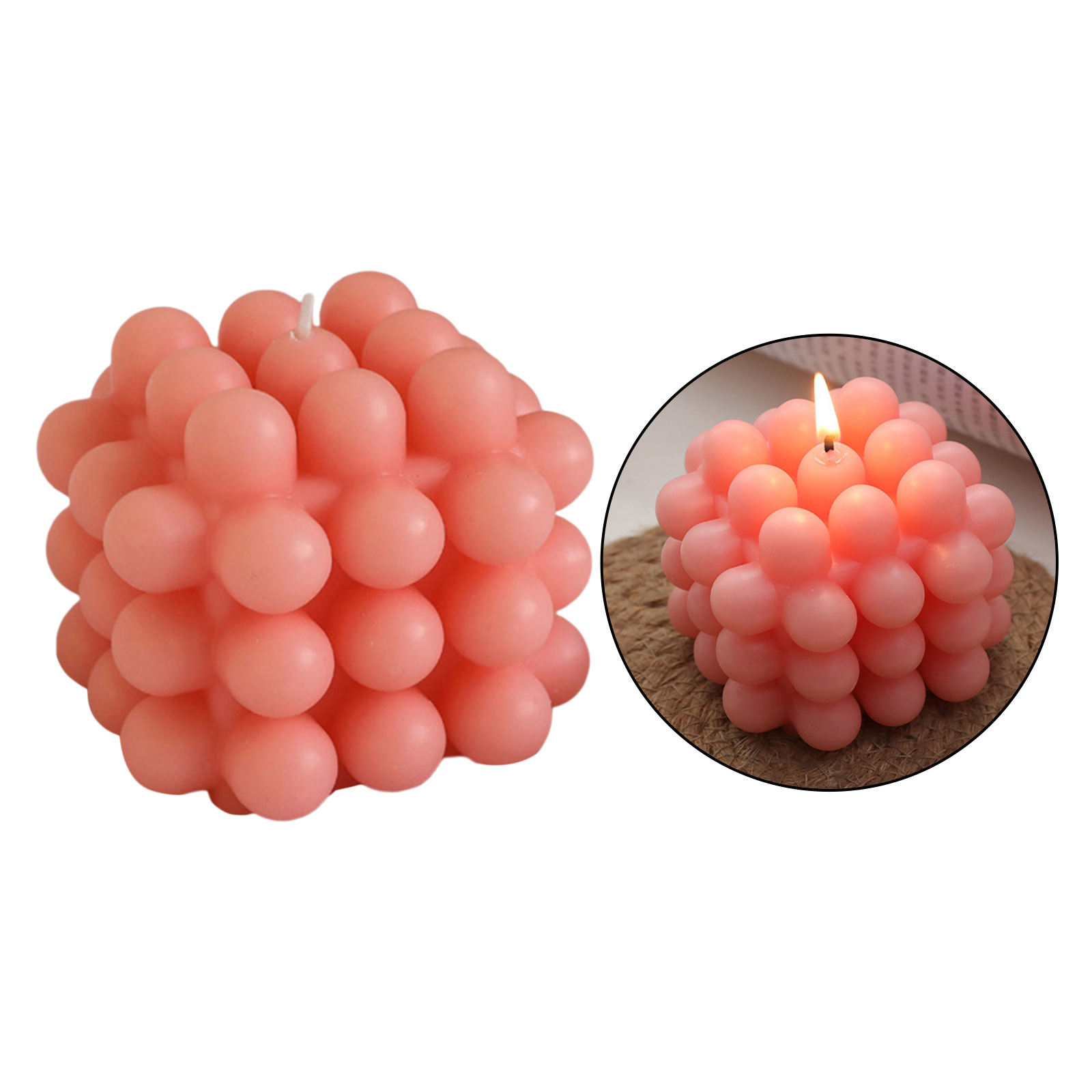 8x8cm Bubble Cube Candle Cute Soy Wax Aromatherapy Candles Scented Relaxing Birthday Gift 1PC