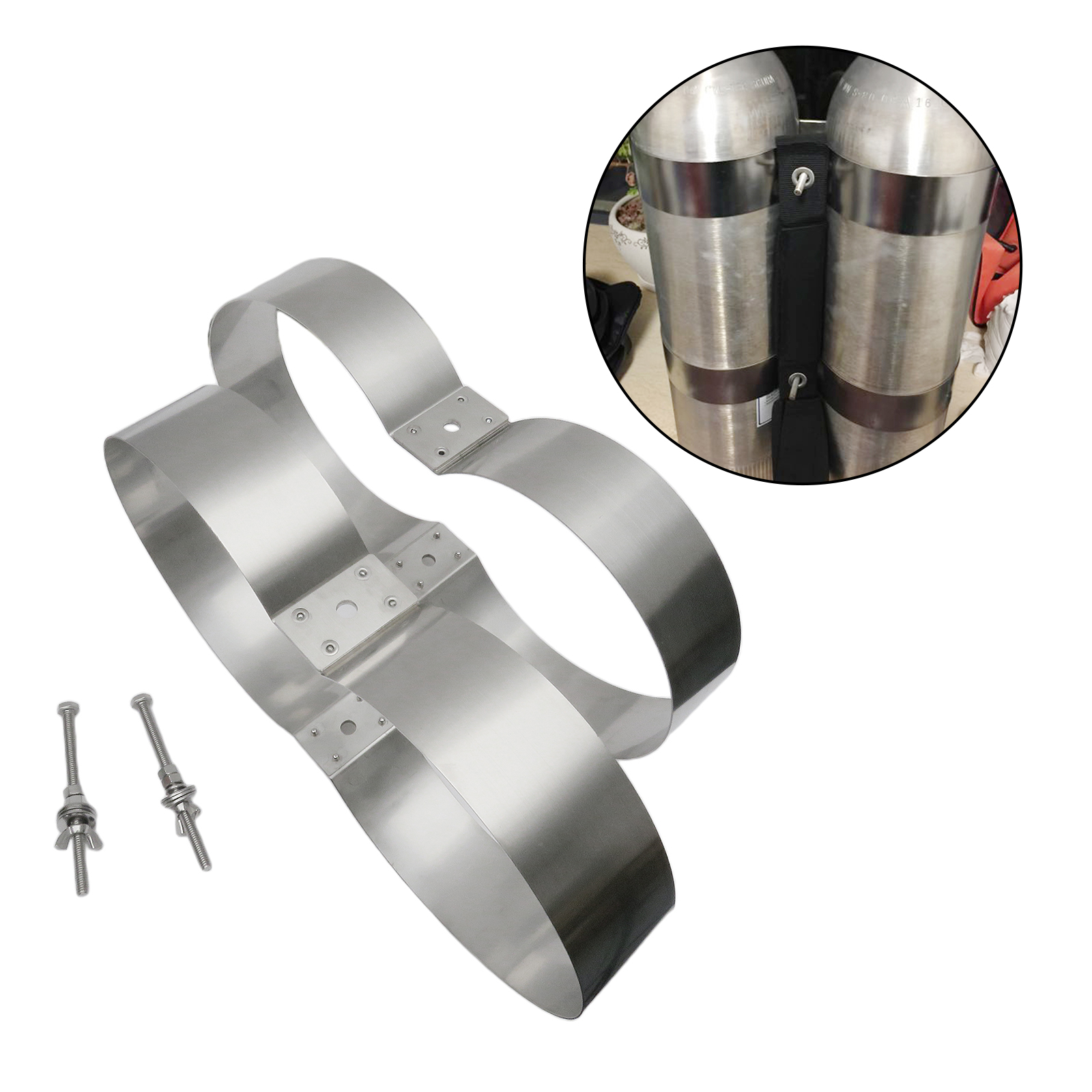 Durable 12L Diving Tank Band Carry Bottle Retainer Snorkeling Keeper Loops