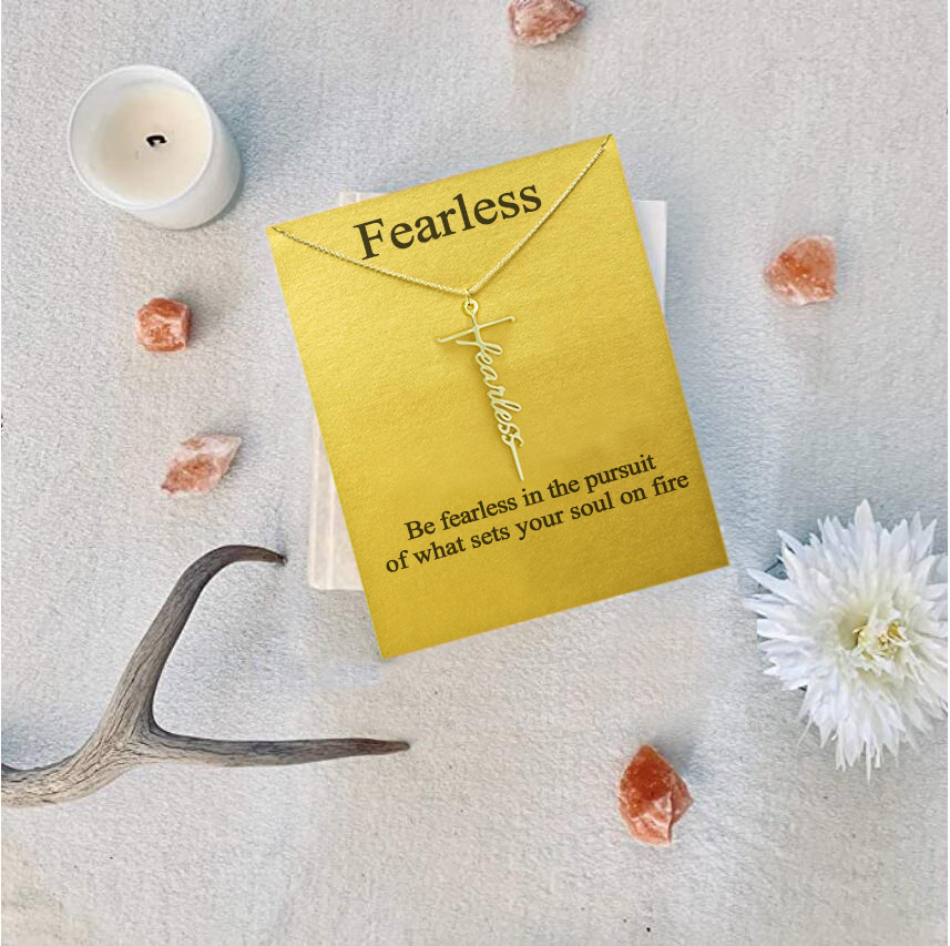Glauben Kreuz Halskette Hoffen Glauben Graceful Gesegnet Vertrauen Fearless Anhänger Halskette Religiöse Personalisierte Schmuck Geschenk für Frauen – Detail 26