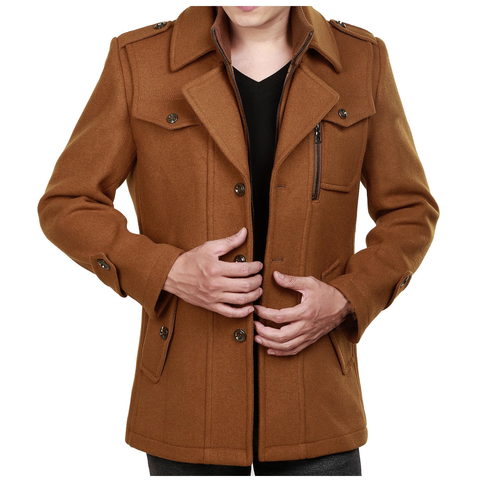 Mens Trench Coat Jacket Men 