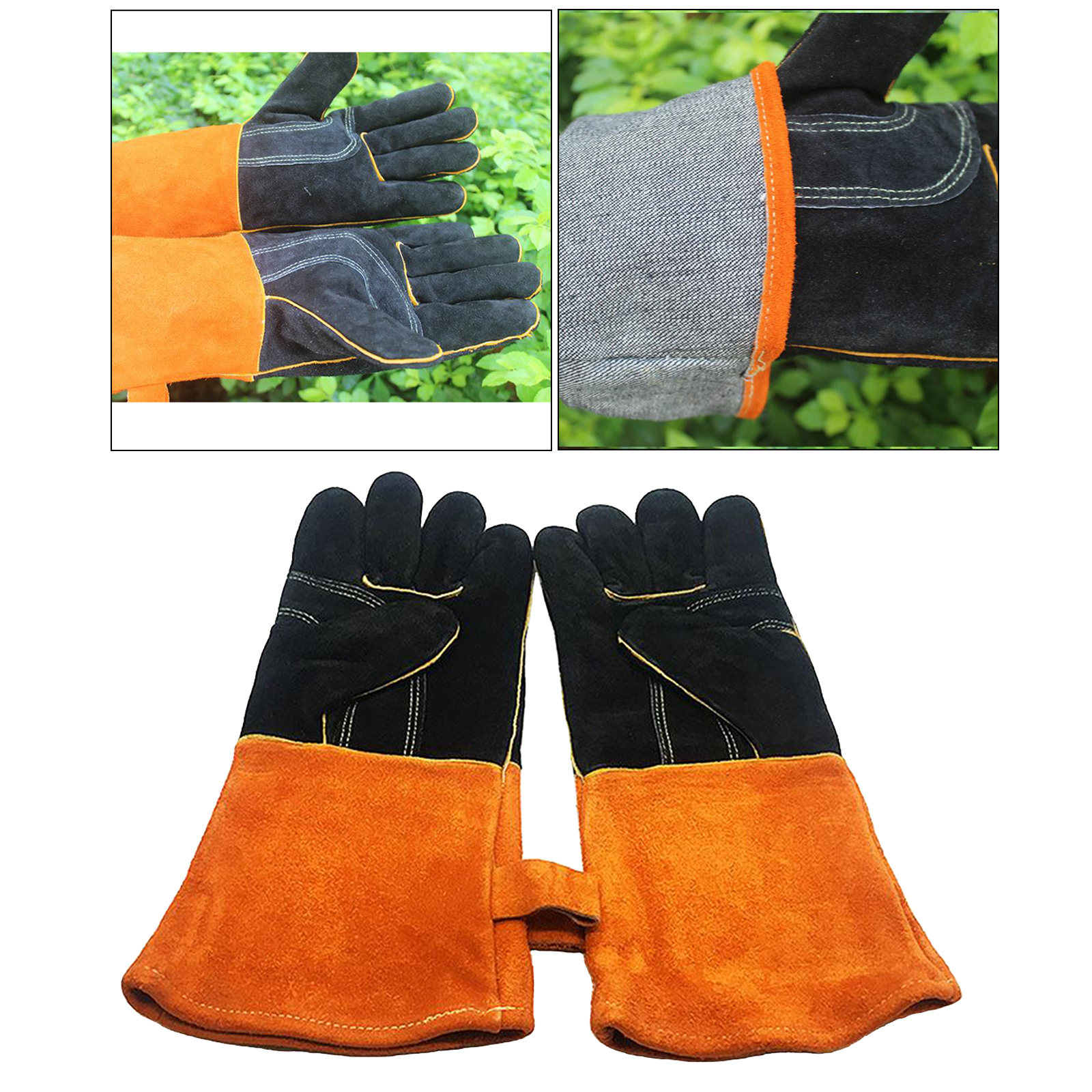 Welding Gloves, Heat/Fire Resistant/Leather  Gloves, Fit for Mig/Tig /BBQ/Cooking/Cutting