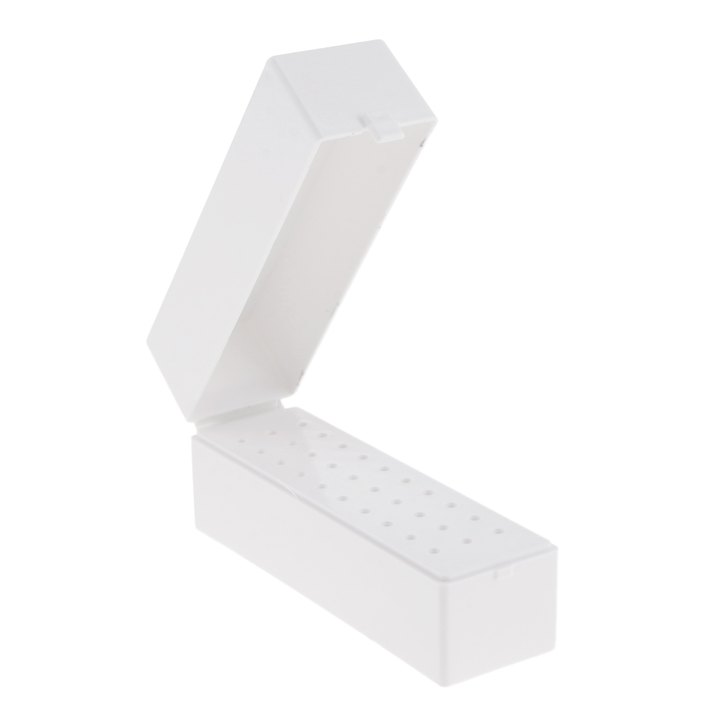 30 Holes Manicure Nail Drill Bit Holder Dustproof Stand Storage Organizer Nail Art Bits Drill Display Holder