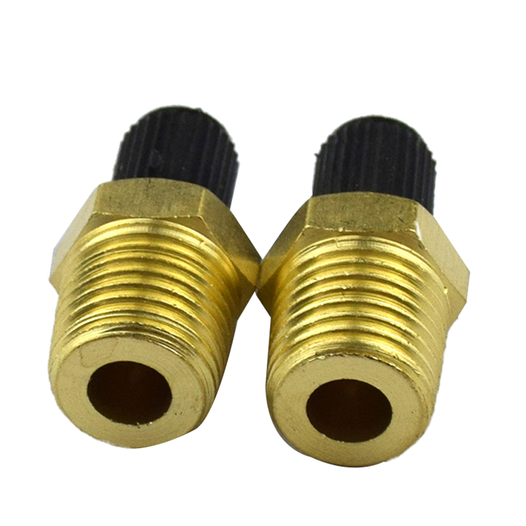 Pair 1/4 NPT Nickel Plated Brass Air Compressor Tank Fill Valve Schrader High Quality Brass Rustless and Sturdy