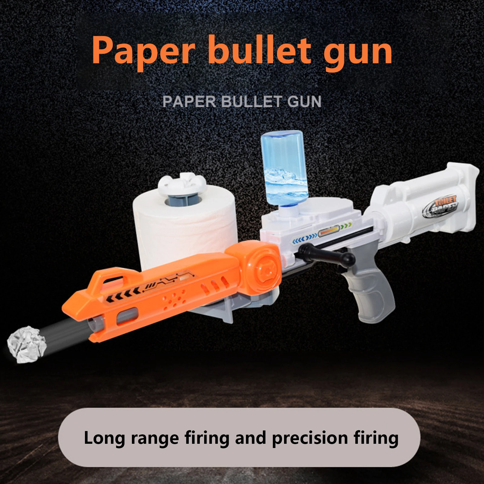Kids Paper Shot Gun Toy Plastic Eco-Friendly Toilet Paper Spitball Rapid Fire Game For Indoor Outdoor Teens Adults ceramic miniatures