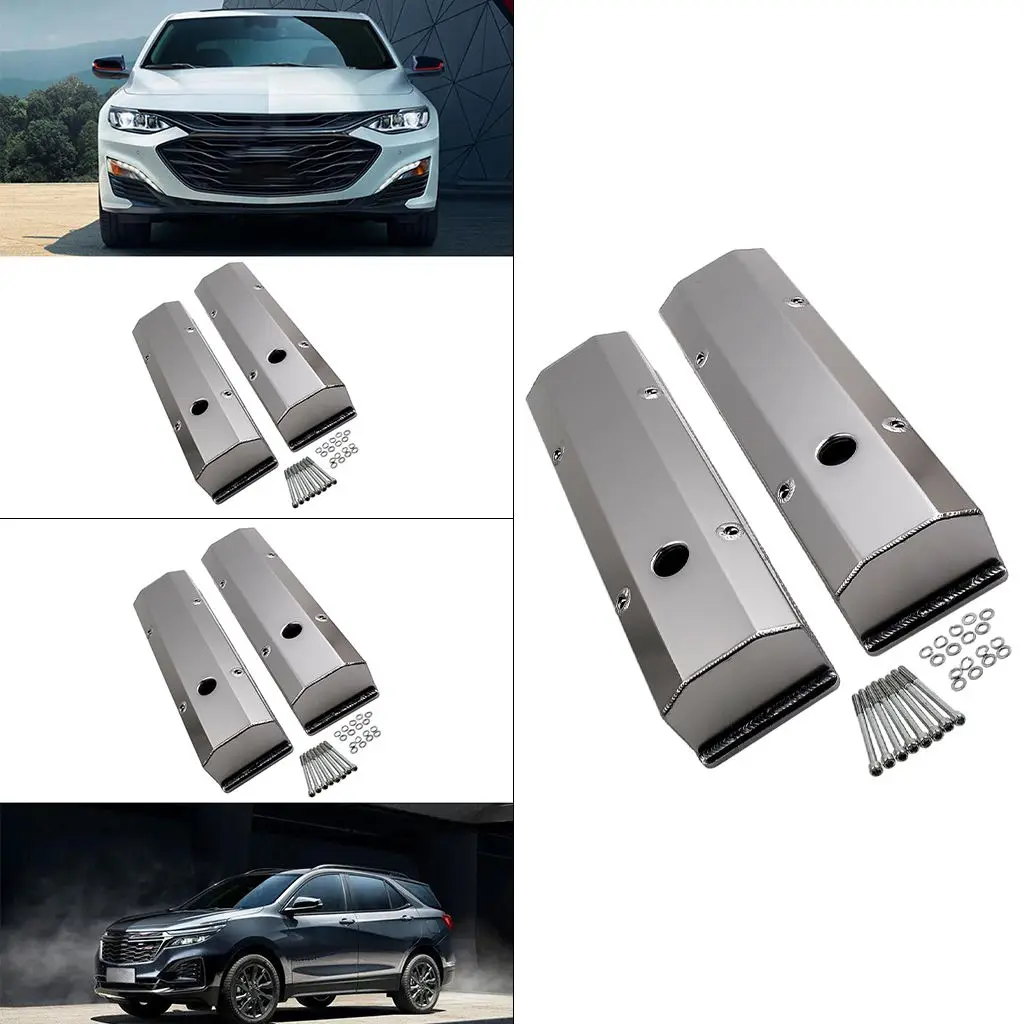 Tall Valve Covers 327 383 400 Car Part Vehicle 283 302 305 Stainless Steel Polished Fit for Chevy 350 1958-1986 Sbc