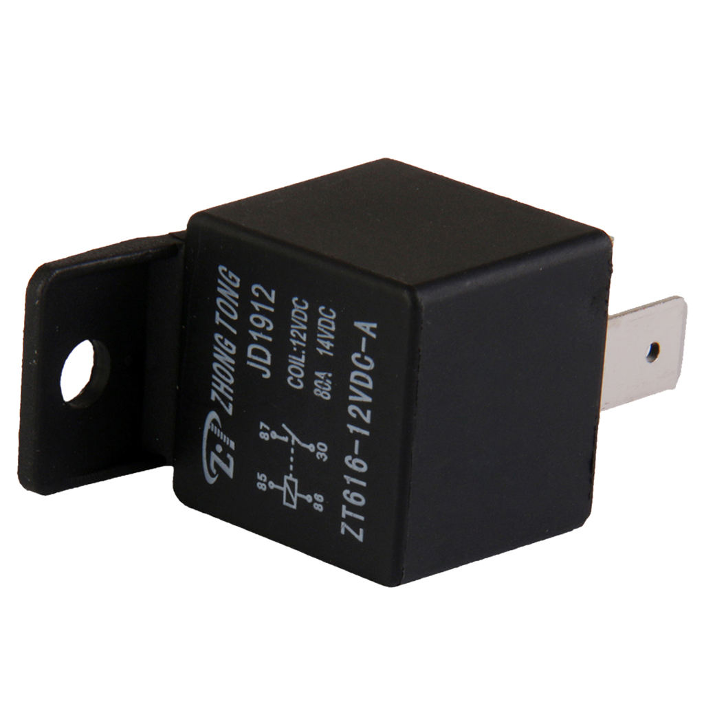 Car Truck Auto Automotive DC 12V 80A 80 AMP SPST Relay Relays 4 Pin Domelight Supervision Trunk Release Polarity Change