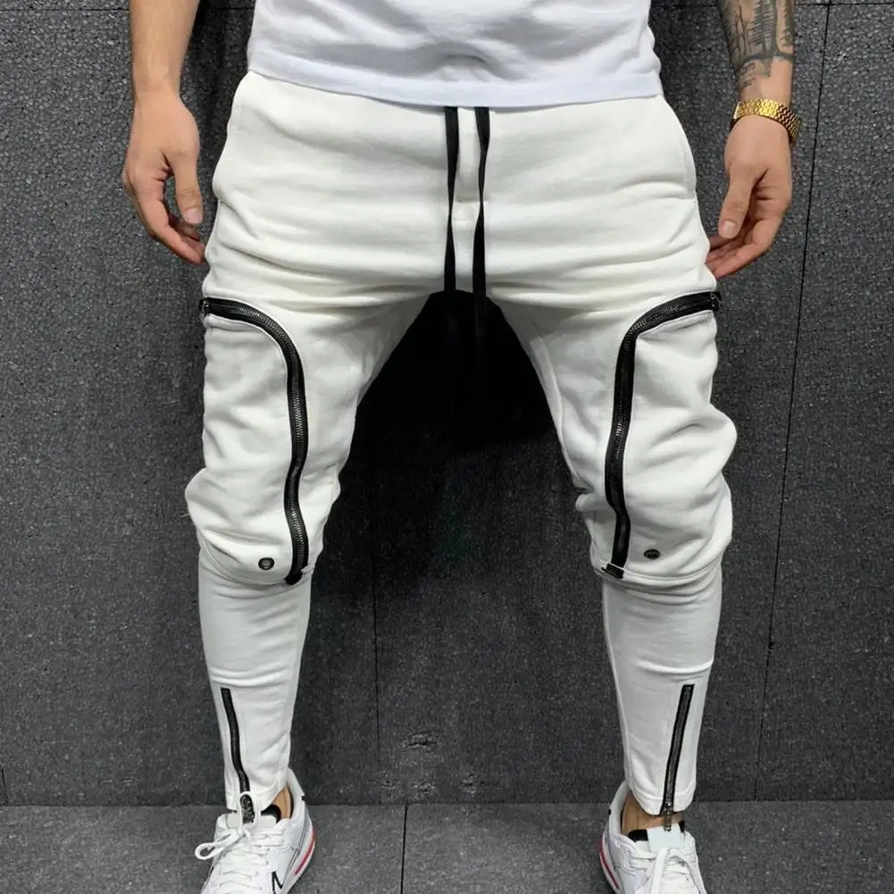 jogger masculino primavera verão hipster streetwear novo masculino cor sólida calças de carga casual calças masculinas