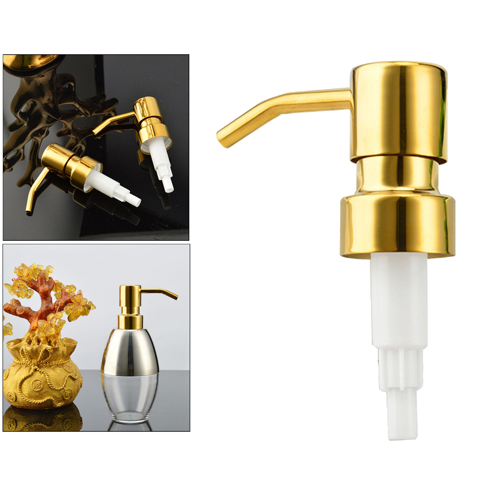 304 Rust Proof Stainless Steel Soap Dispenser Pump Replacement for Your Bottles Spare Parts