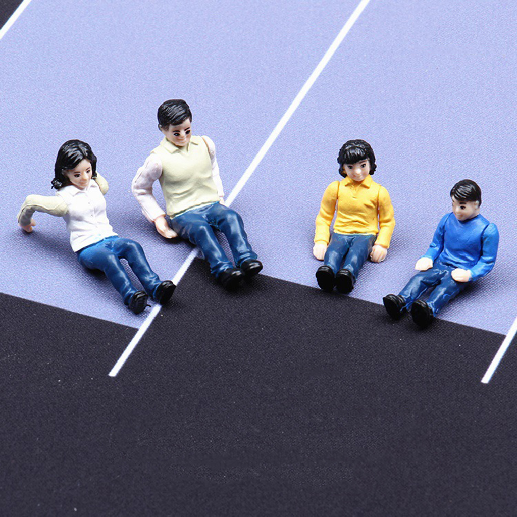Tiny 1/32 Diorama Figure People Model Doll for Train Railway Road Park Miniature Scene Decoratiive Accessories