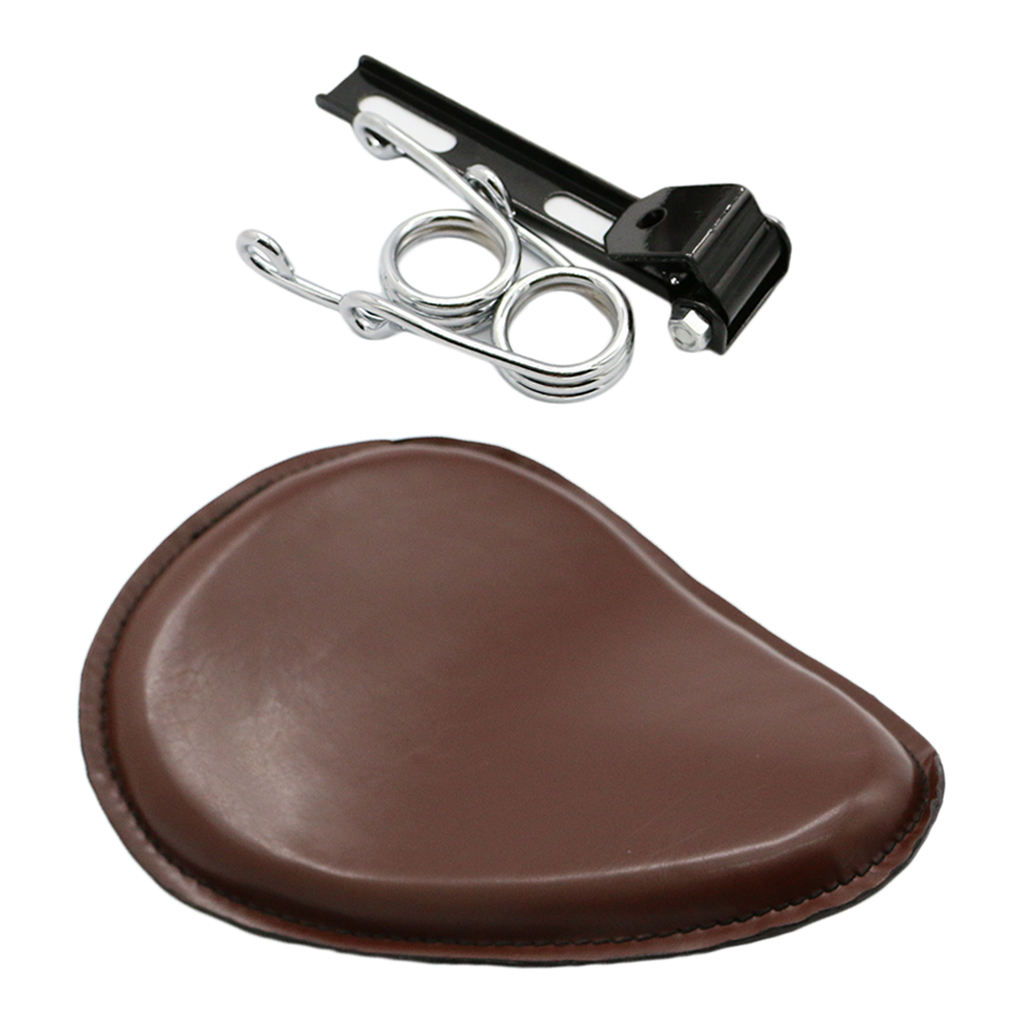 Motorcycle Driver Spring Bracket  Seat PU for Harley XL883 X48 #Brown
