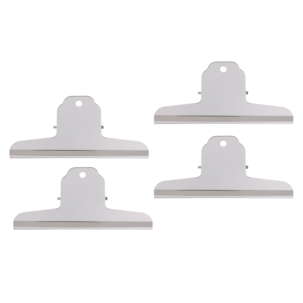 4x Heavy Duty Stainless Steel Binder Clip School Home Office File Clip