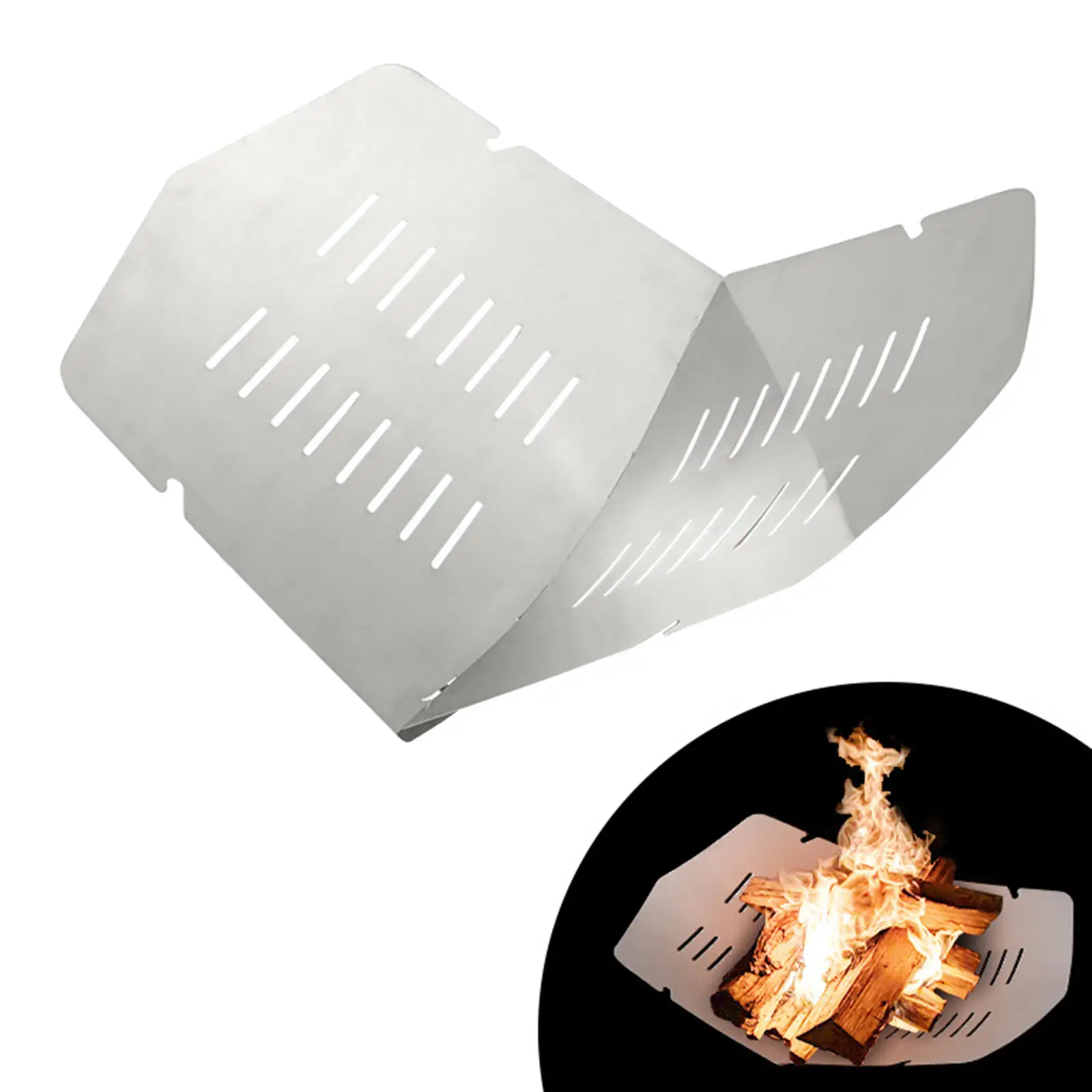 Portable Outdoor Folded Campfire Cooking Firepits Stove Rack for Hunting Barbecue BBQ Hiking Garden Camping