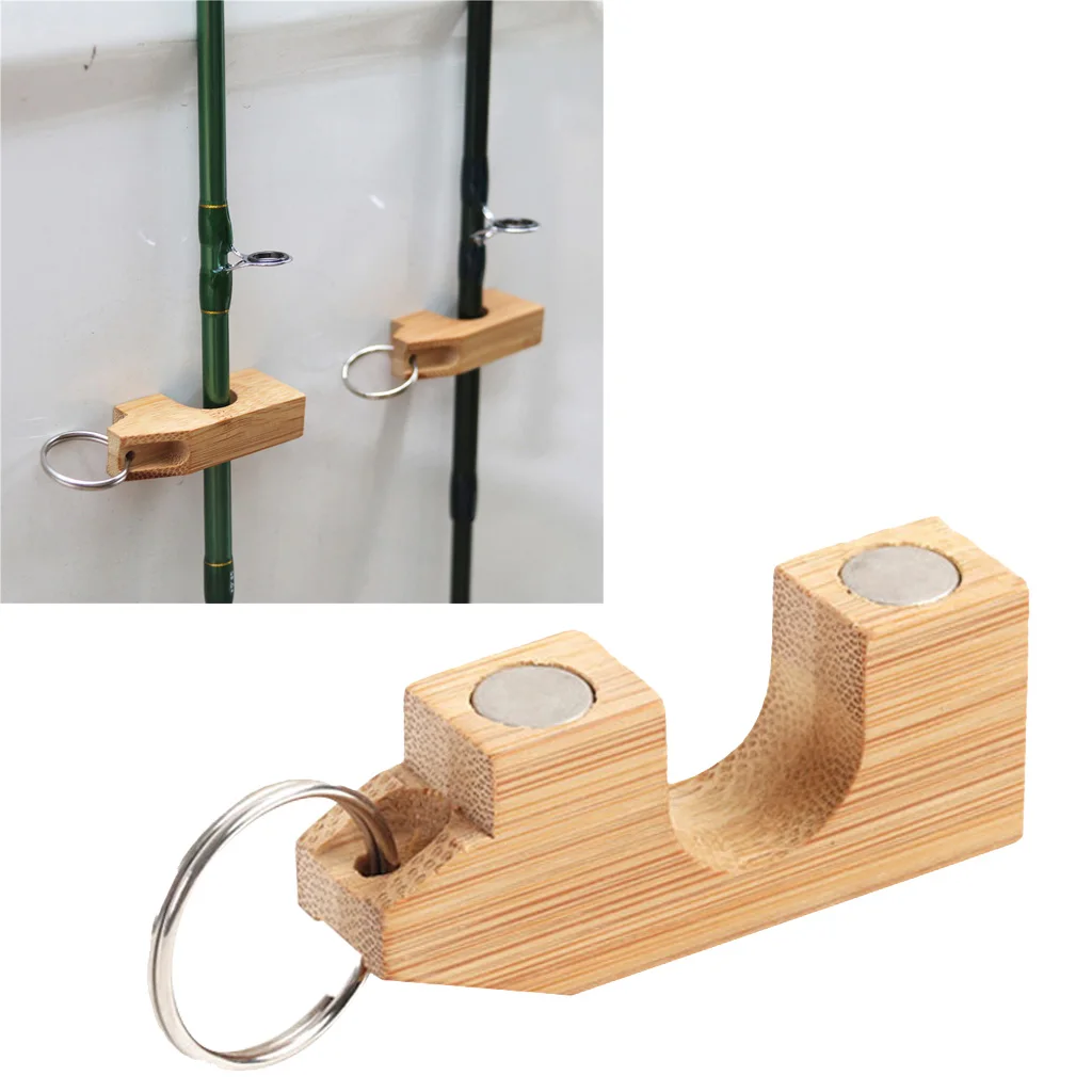 Perfeclan Mini Fly Fishing Rod Holder Stand Magnetic Fishing Rod Rack Attaches to Car Fishing Tools