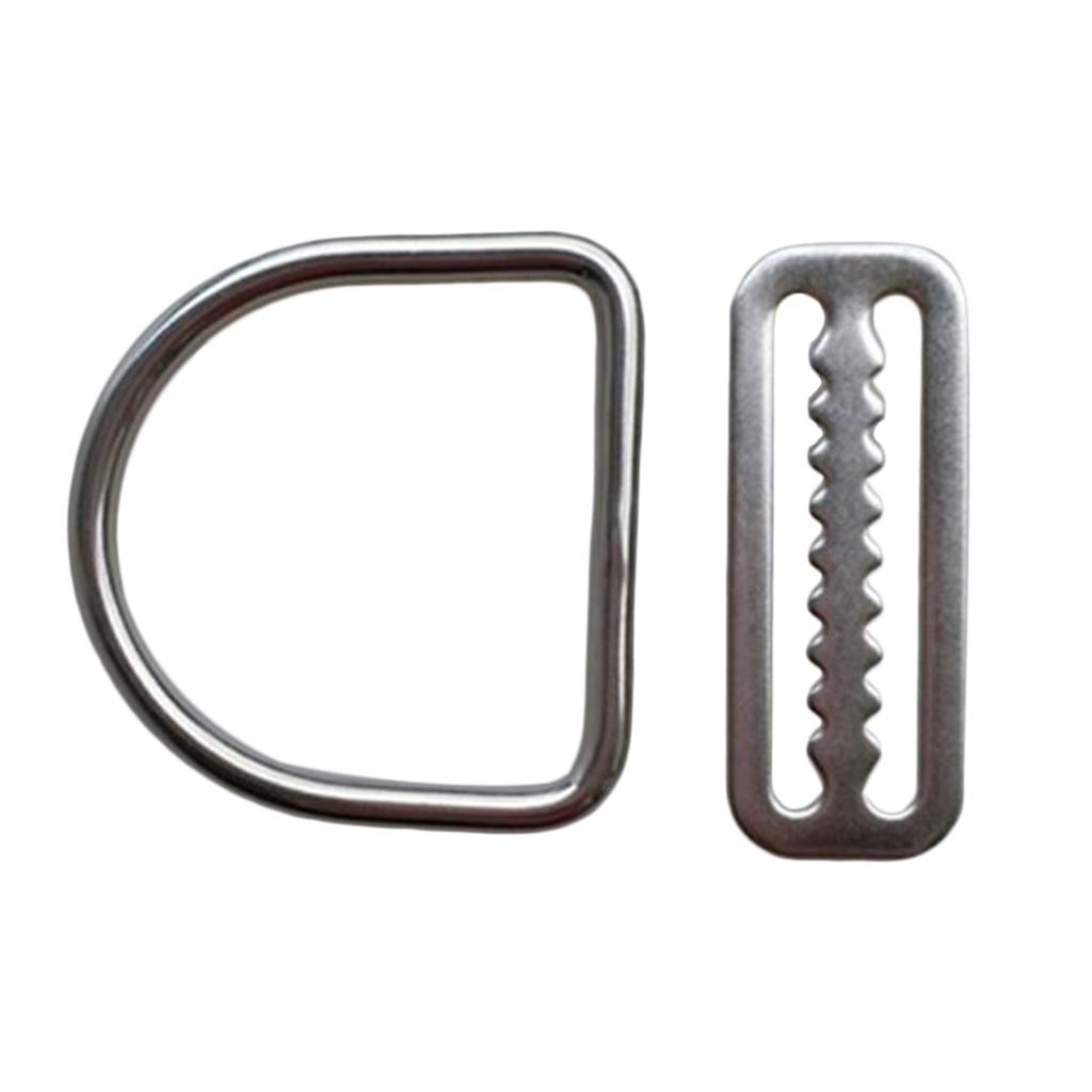 Marine 316 Stainless Steel Underwater Scuba Diving Diver Snorkeling Weight Belt Keeper with D Ring Gear Accessories