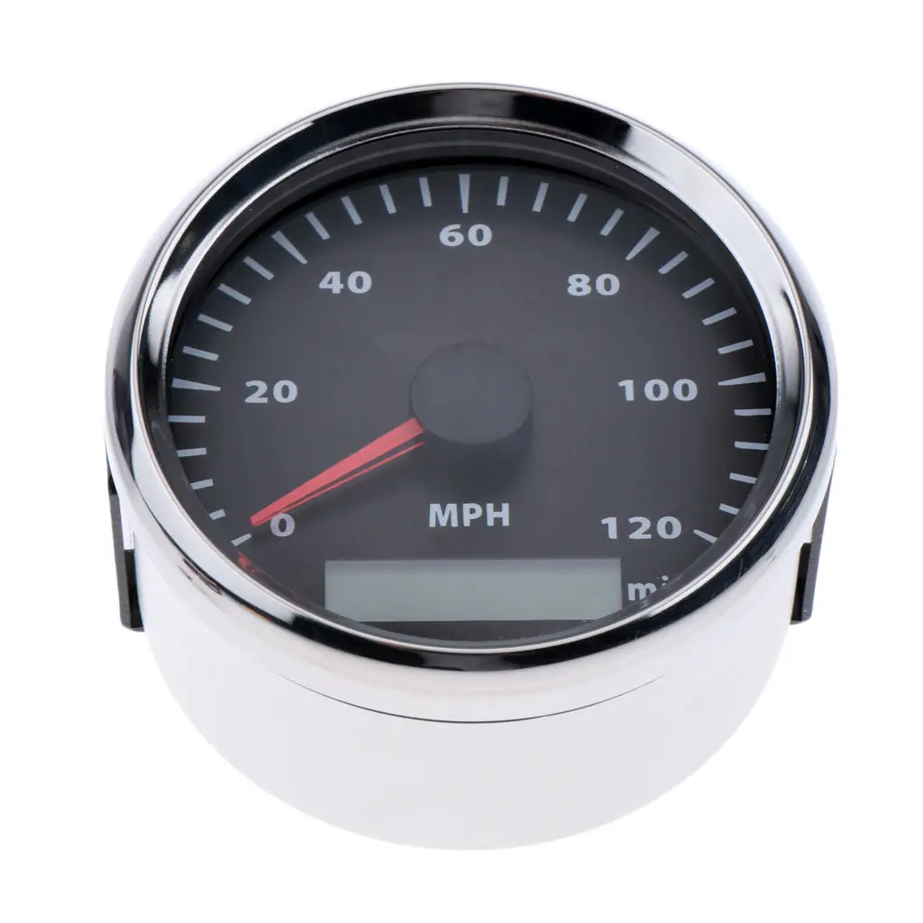 Car Speedometer 120MPH Odometer For Motorbike IP67 3 3/8`` INCH 85MM #1