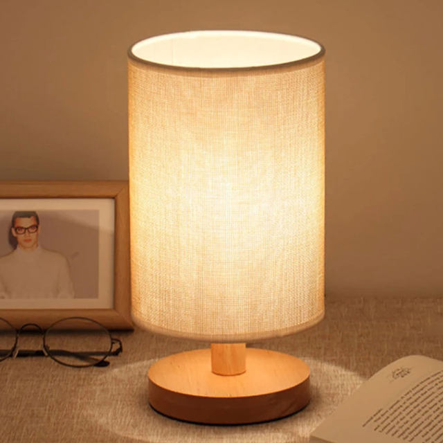 Wood table lamp store with usb port