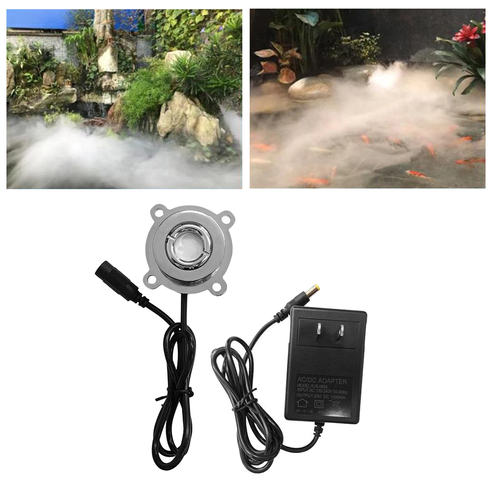 Eu 24V Ultraschall Nebel Hersteller Fogger Wasser Brunnen Teich Rockery Fishtank Vase Birdbath Zerstäuber Luft Befeuchter Nebel Hersteller mit Adapter 