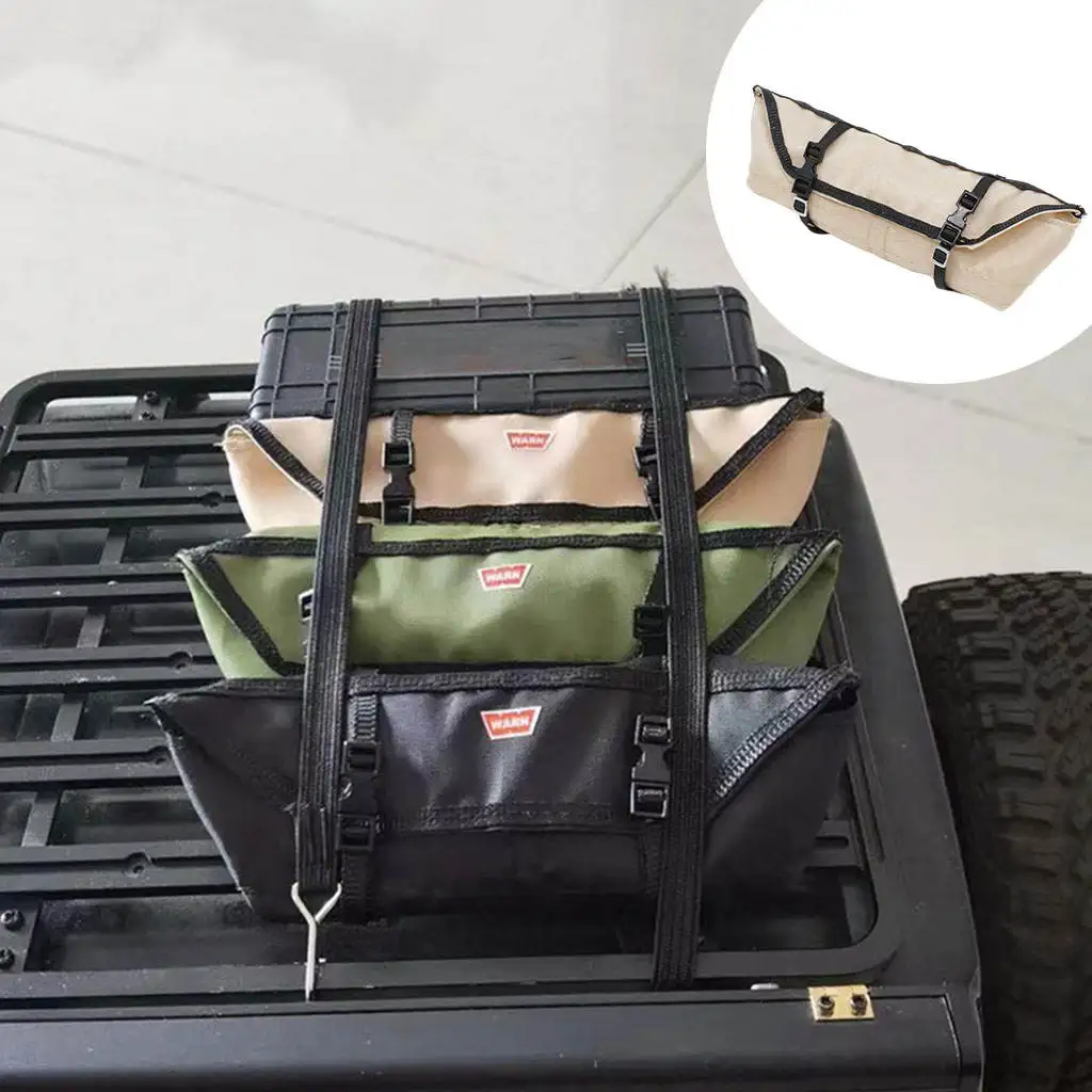 Travel Car Cargo Roof Bag Rooftop Luggage for SCX10 TRX4 D90 1/10 Climbing Spare Ornaments