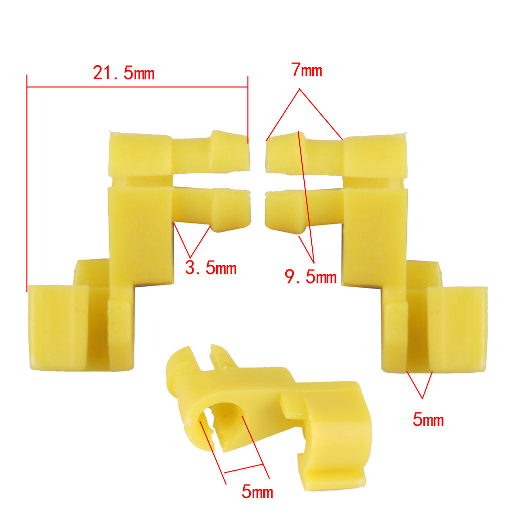 15pcs Car Nylon Door Lock Rod Clips Retainers for   6929312040 Yellow