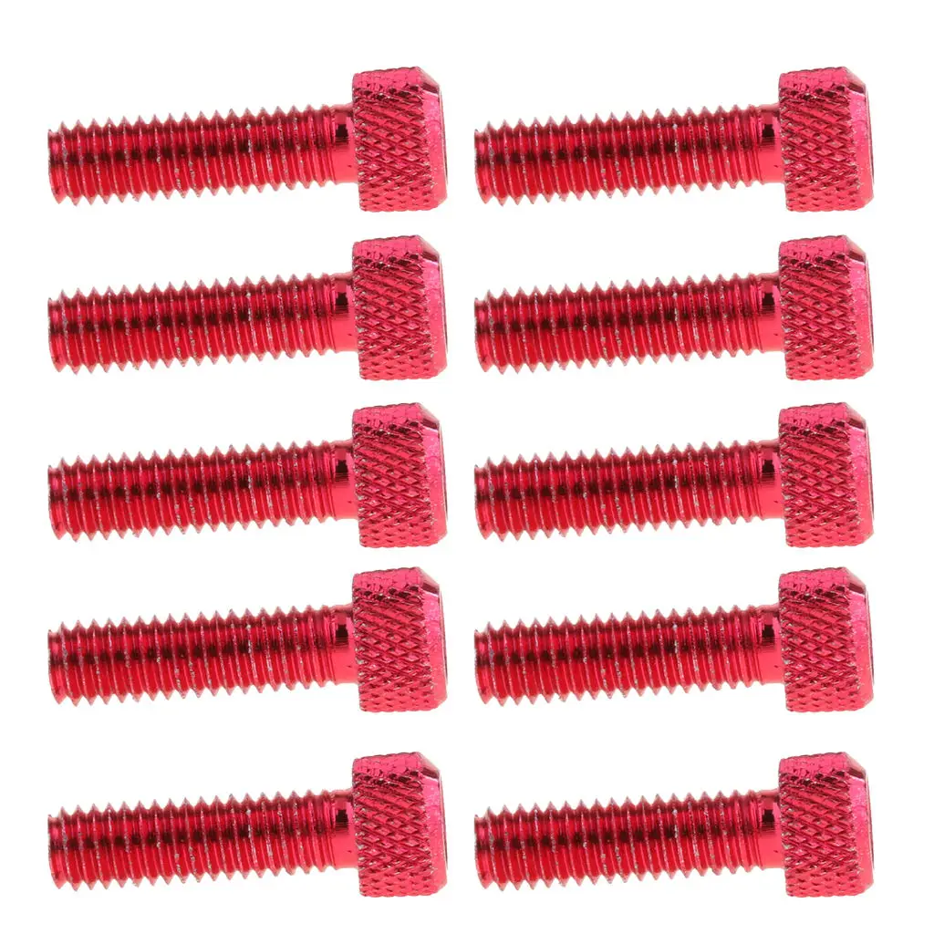 10pcs M6x20mm Aluminum Alloy Hex Keys  Socket Head Cap Screws Red