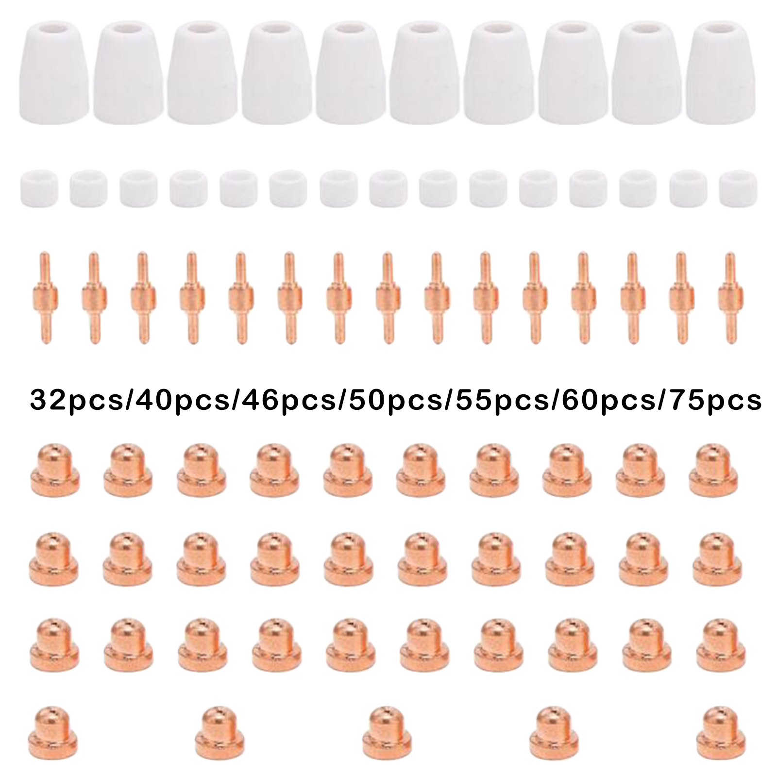 LG-40 Air Plasma Cutter Consumables Electrodes Tips Nozzle Set for CUT40 CUT50 LGK50 LGK60 Welding Machine