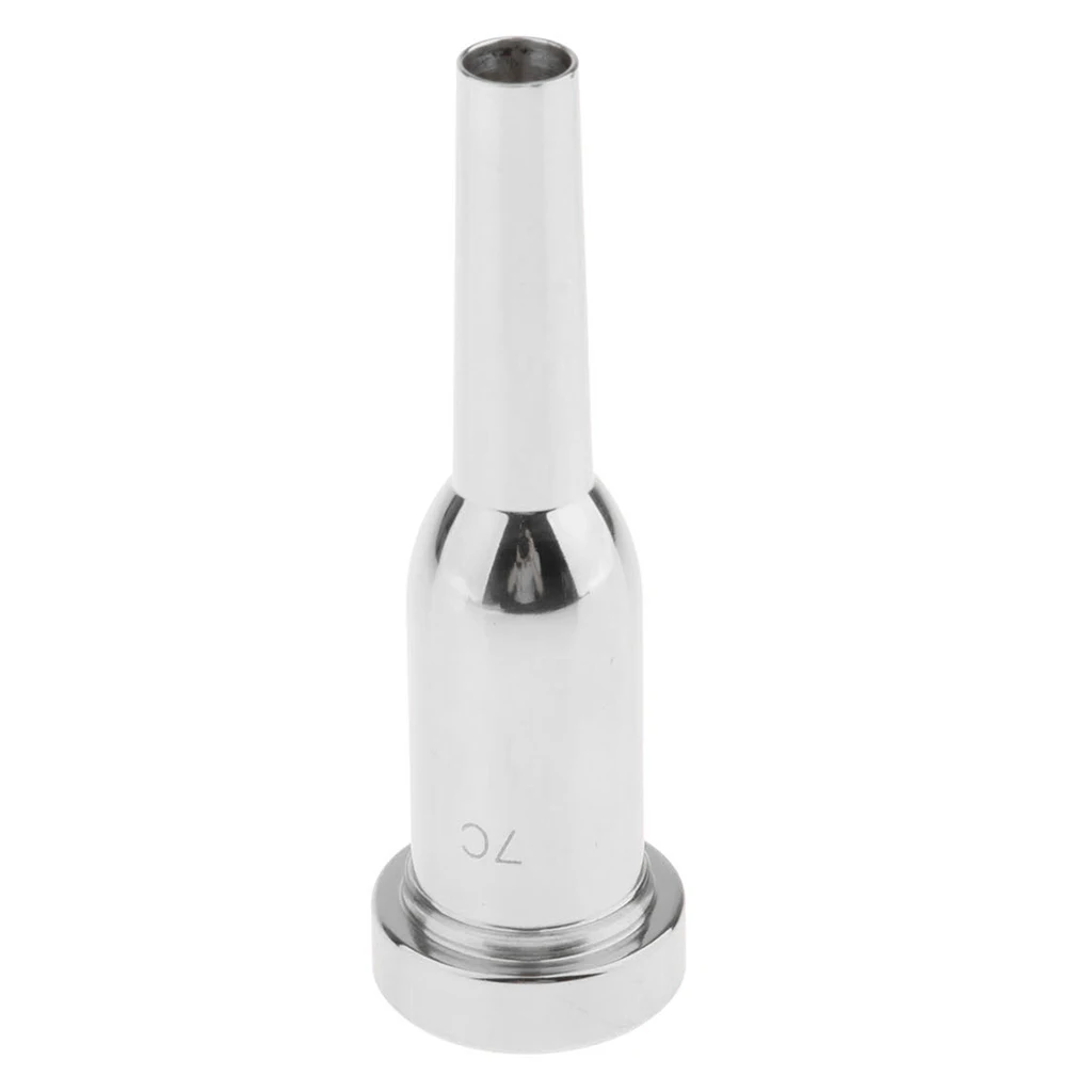 Trumpet Mouthpiece 7C Replacement Musical Instruments Accessories, Silver/Gold Plate