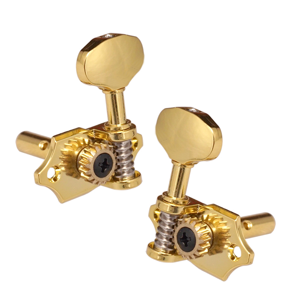 Tooyful 3x Left + 3x Right Gold Acoustic/Classical Guitar Replacement Tuning Pegs Tuning Keys Tuners Gear Ratio: 18:1