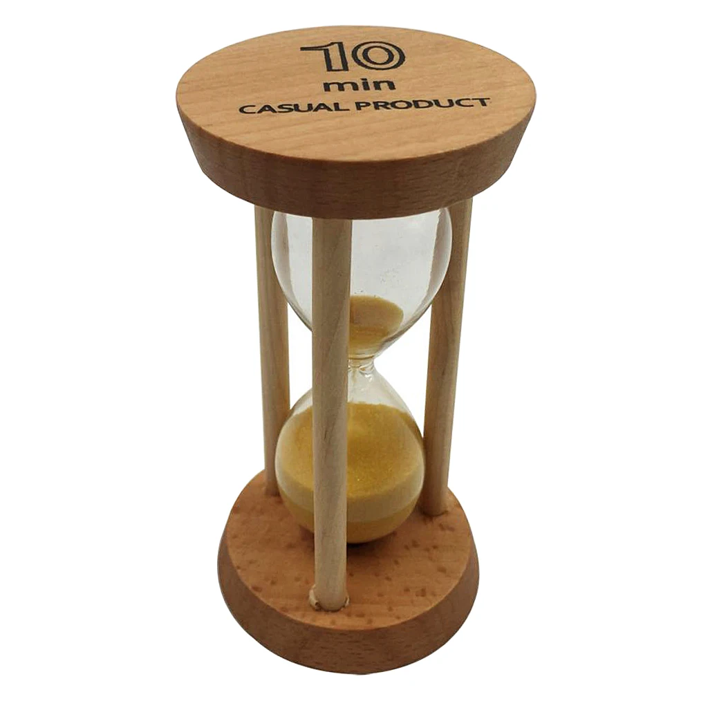 MagiDeal 10 Minutes Wooden Sandglass Hourglass Sand Timer for Classroom Teaching Kitchen Cooking
