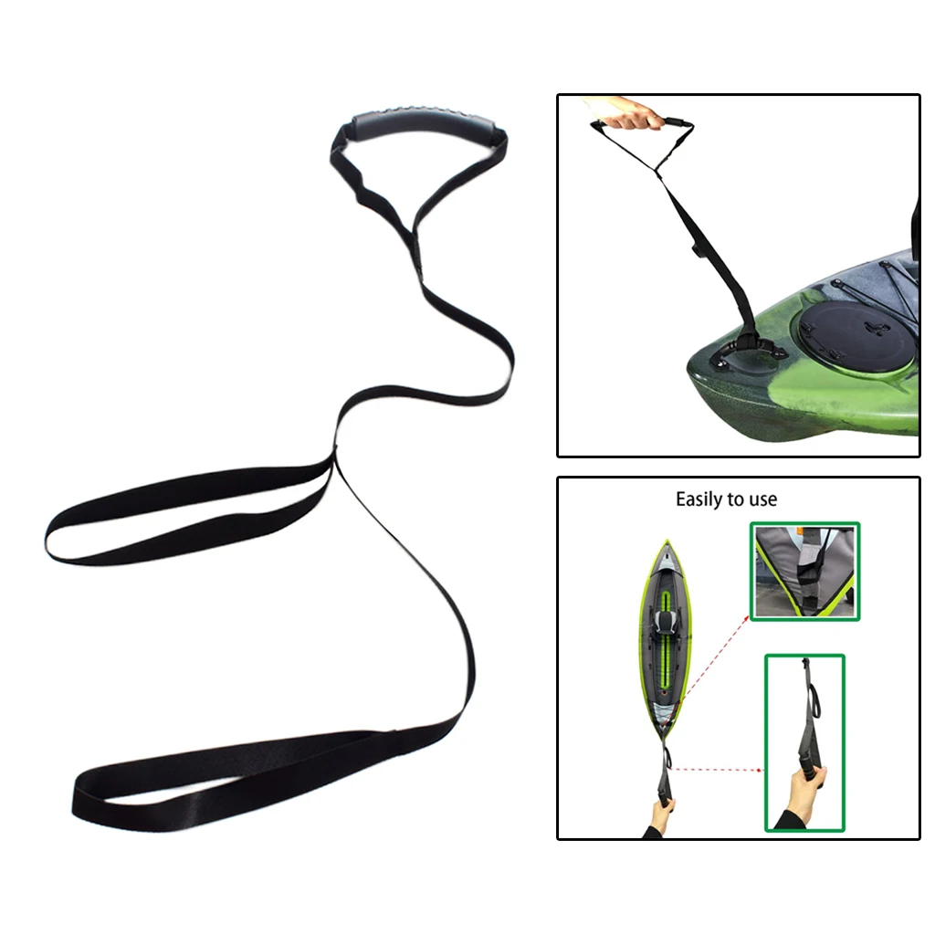 Nylon Kayak Stand Up Strap Drag Handles Standing Rope Pulling Cord Standing Aid Dragging Accessories for Kayakers Anglers