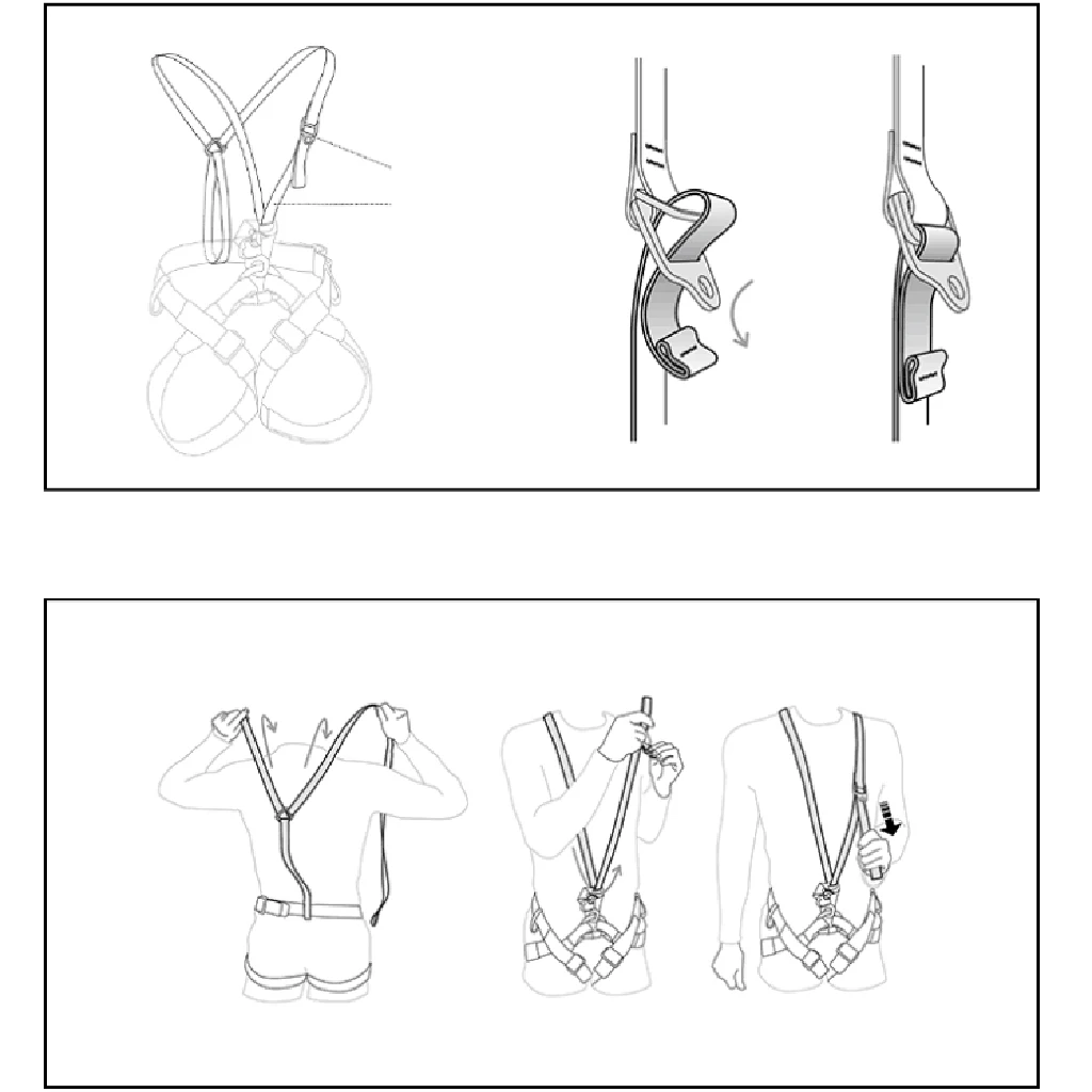 Rock Climbing Chest Ascender Shoulder Strap Adjustable Safety Harness Sling Tree Arborist Caving Mountaineering Equipment