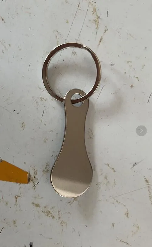 2pcs Diy Trolley Tokens Couple Key Chains Decorative Key Hook Keyrings Aluminum Alloy Key Ring Coin Holder Keychain Keyring Hook