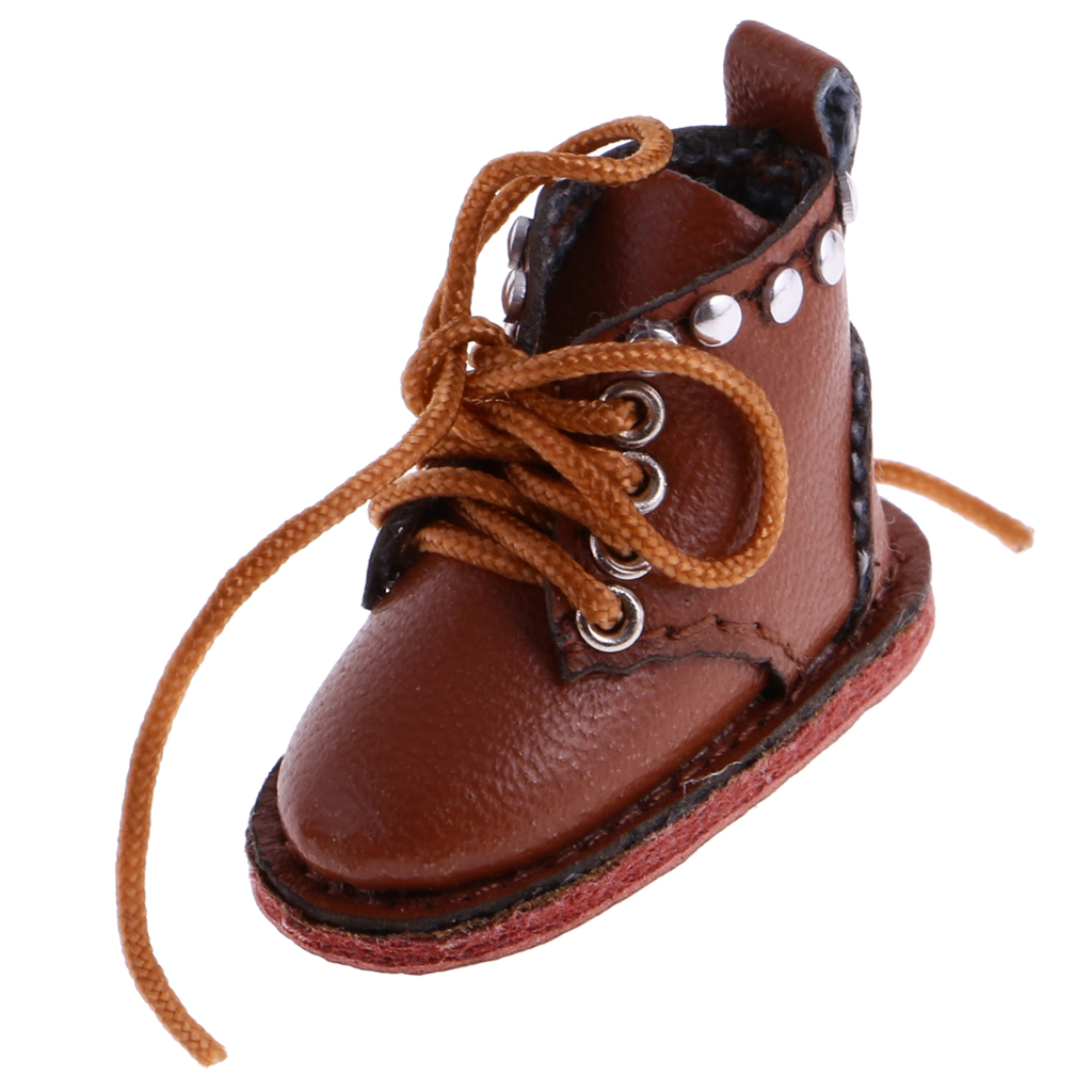 Pair of Doll Shoes PU Leather Boots for 12'' Blythe Doll Clothes Dress Up