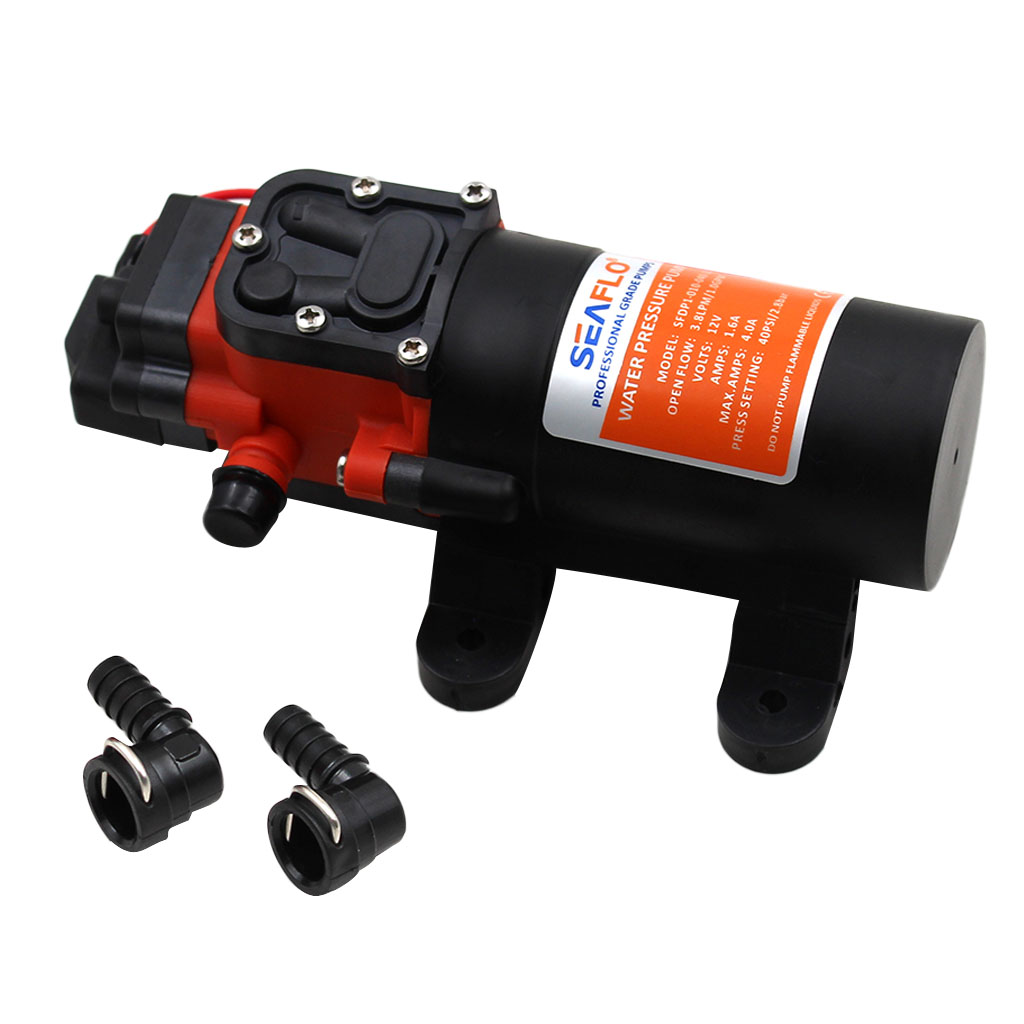 Diaphragm Water Pressure Pumps 12V 1.2 GPM 35PSI Self-priming Water Pumps