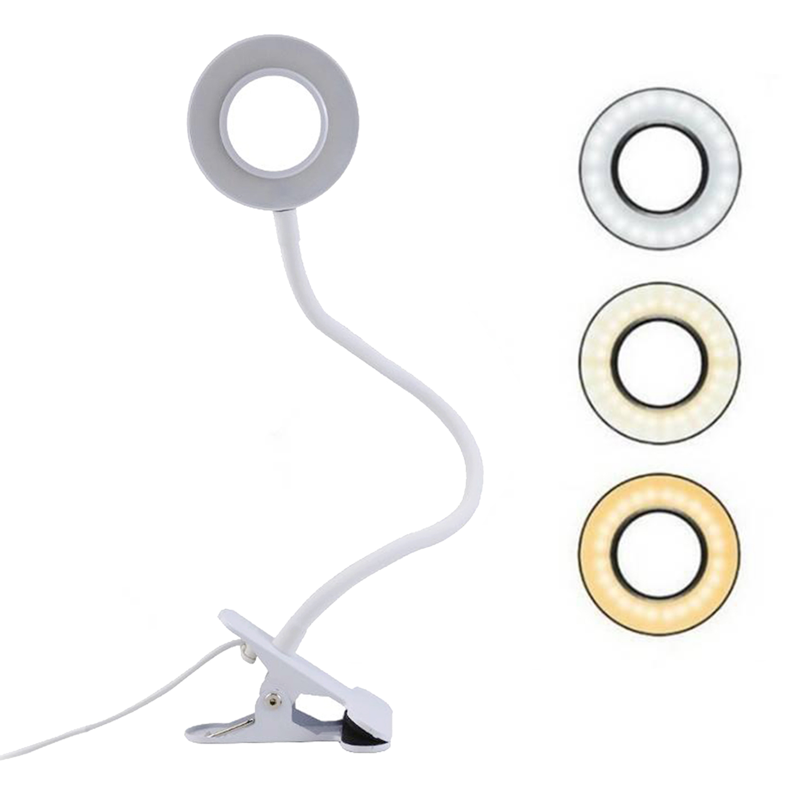 12W Clip On Light, LED Clip On Lamp, USB Reading Book Light, Bed Lamp, Desk Lamps
