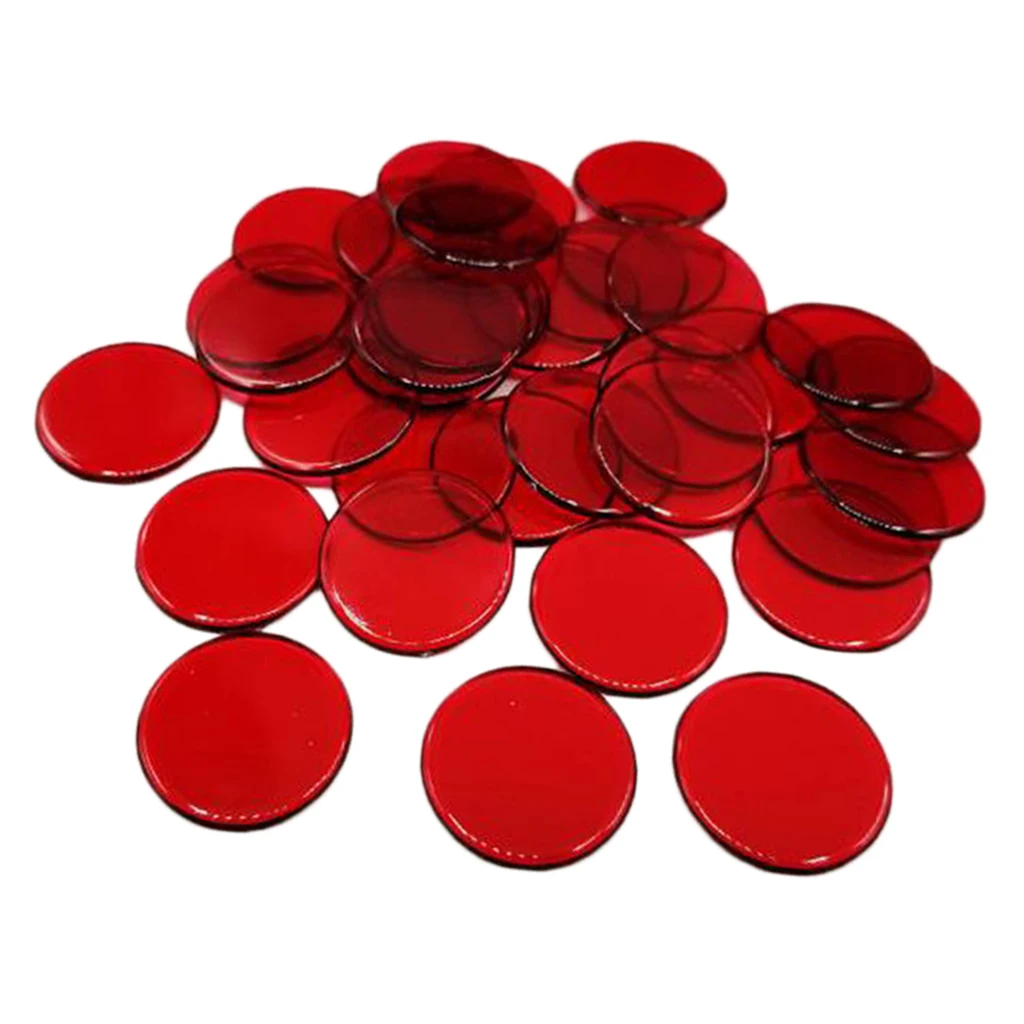 3/4 Inch Plastic Counting Counters Poker Chips-Set of 100, Great for Sorting, Games, Learning, Colors, Matching and more