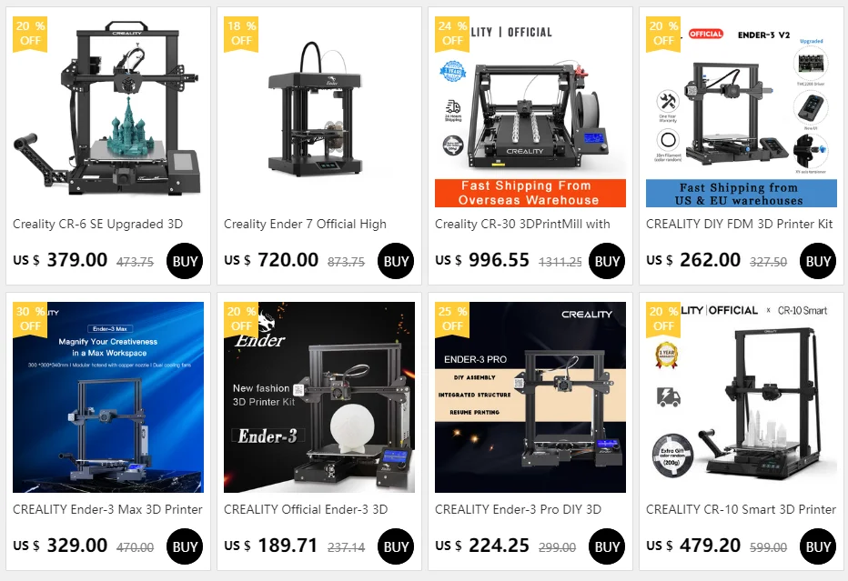 Creality Ender 7 Official High Speed 3D Printer with Dual Cooling Fans, Improved Filament Tube, Premium Extruder 250×250×300mm 3d printing machine