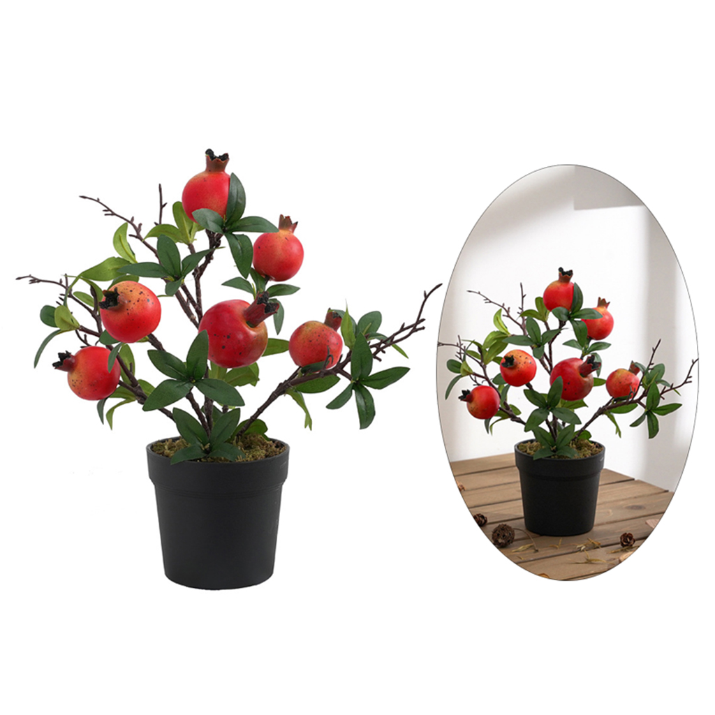 Potted Artificial Tree Fruit Plant Bonsai Tree Pot Plants Bonsai Stage for Garden Hotel Wedding Party Decoration Decor