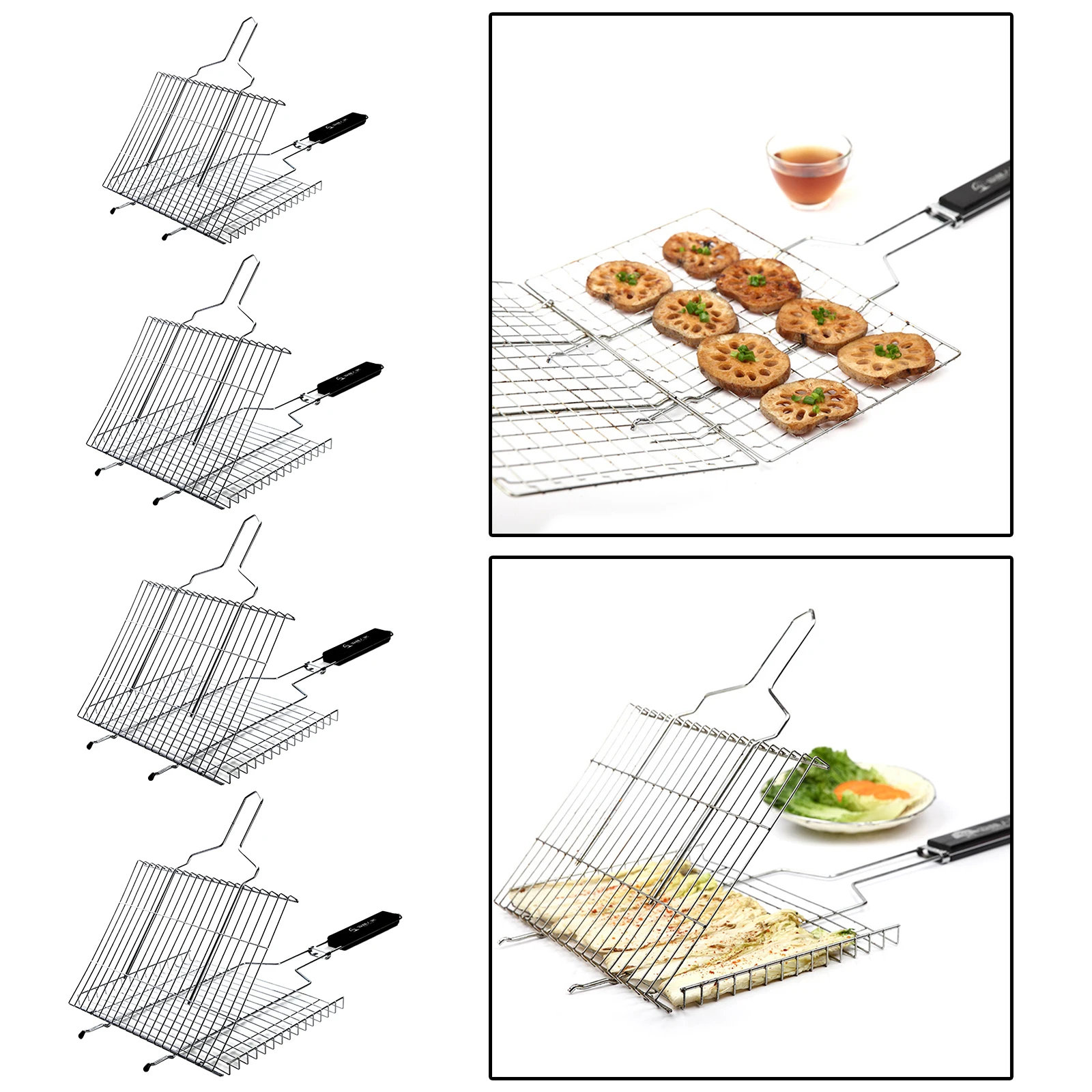 BBQ Non-Stick Grilling Basket Grill Mesh Mat Meat Vegetable Steak Picnic Party Barbecue Tool Heat Resistant Grill Sheet Liner
