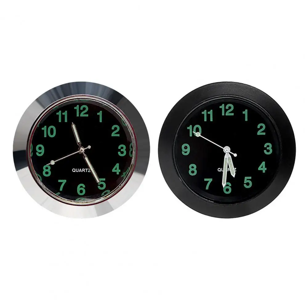idain Car Dashboard Clock Black, Digital Luminous + Blue Mini Vehicle Clock Decoration Air Vent Cilp 
